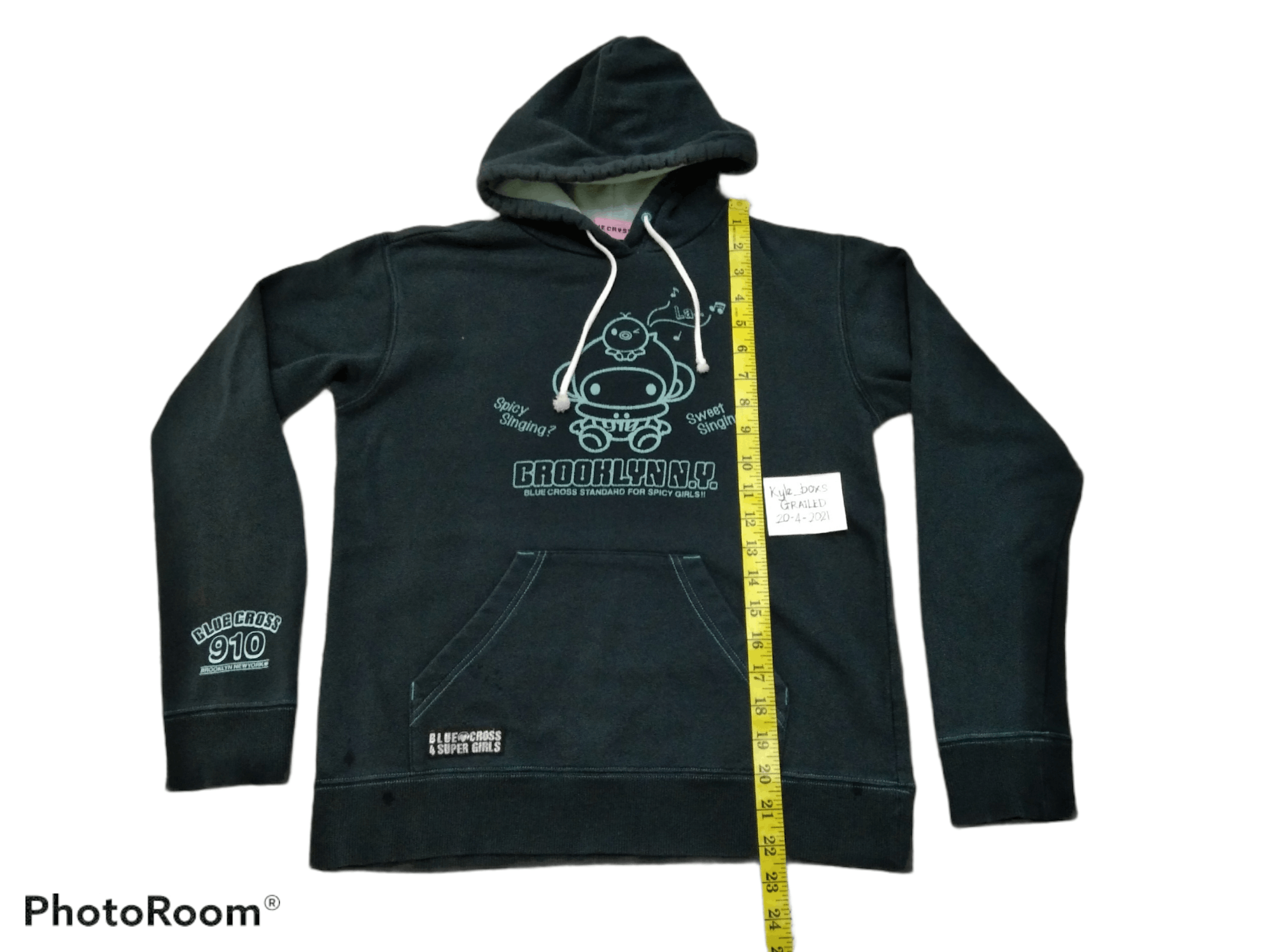Japanese Brand × Vintage Blue Cross 910 Super Girl Sweater Hoodie Size US L / EU 52-54 / 3 - 4 Thumbnail