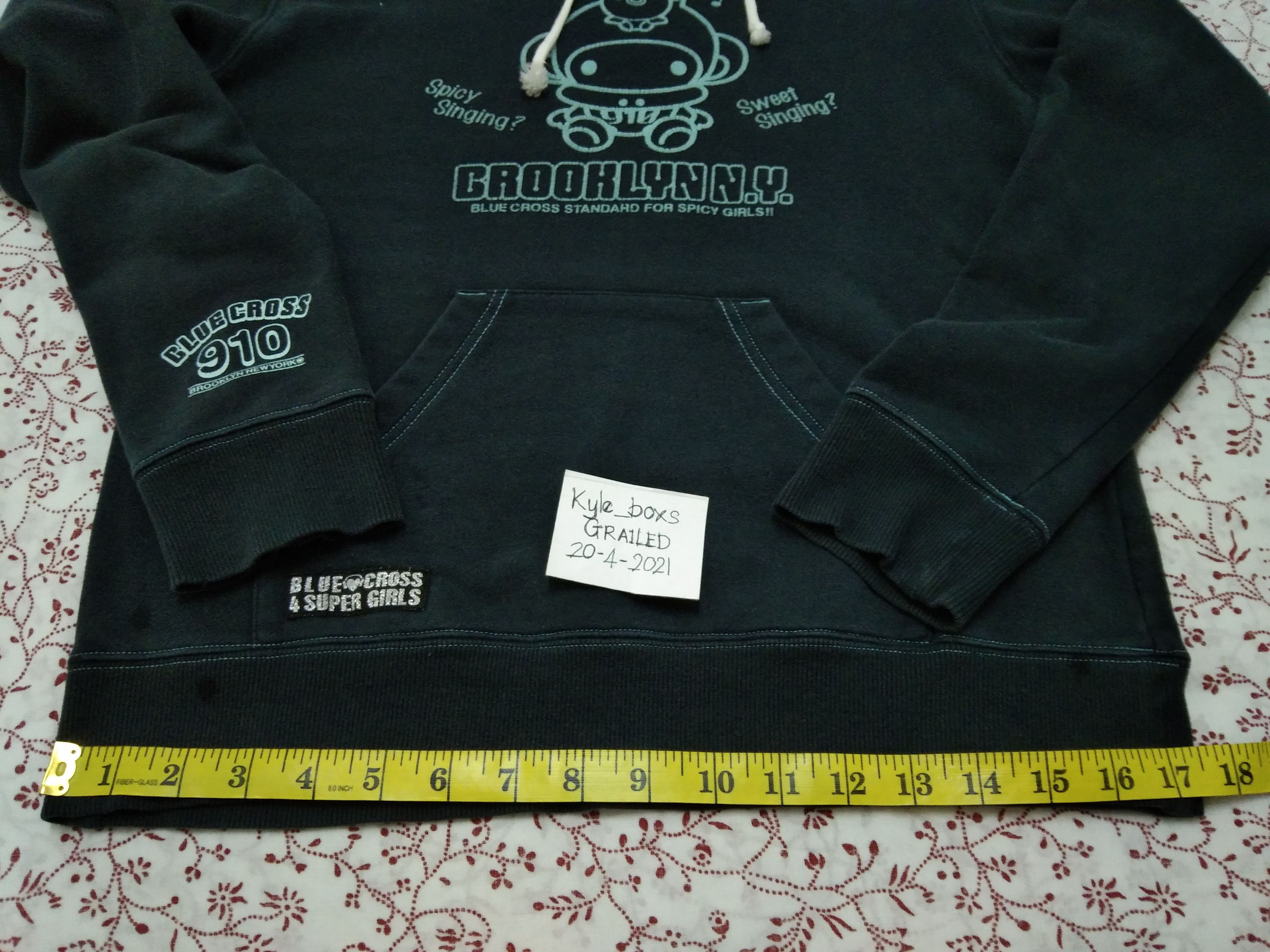 Japanese Brand × Vintage Blue Cross 910 Super Girl Sweater Hoodie Size US L / EU 52-54 / 3 - 11 Thumbnail