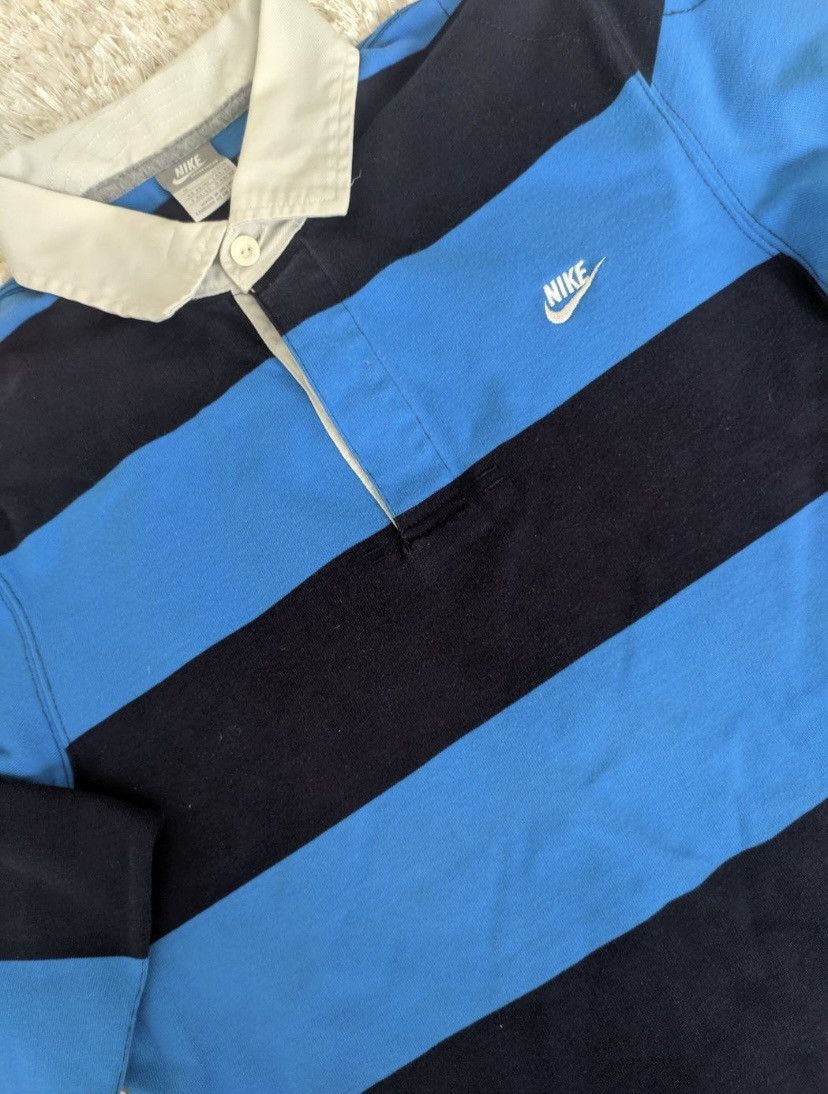 Nike Vintage Nike striped rugby longsleeve polo sweatshirt Size US M / EU 48-50 / 2 - 2 Thumbnail