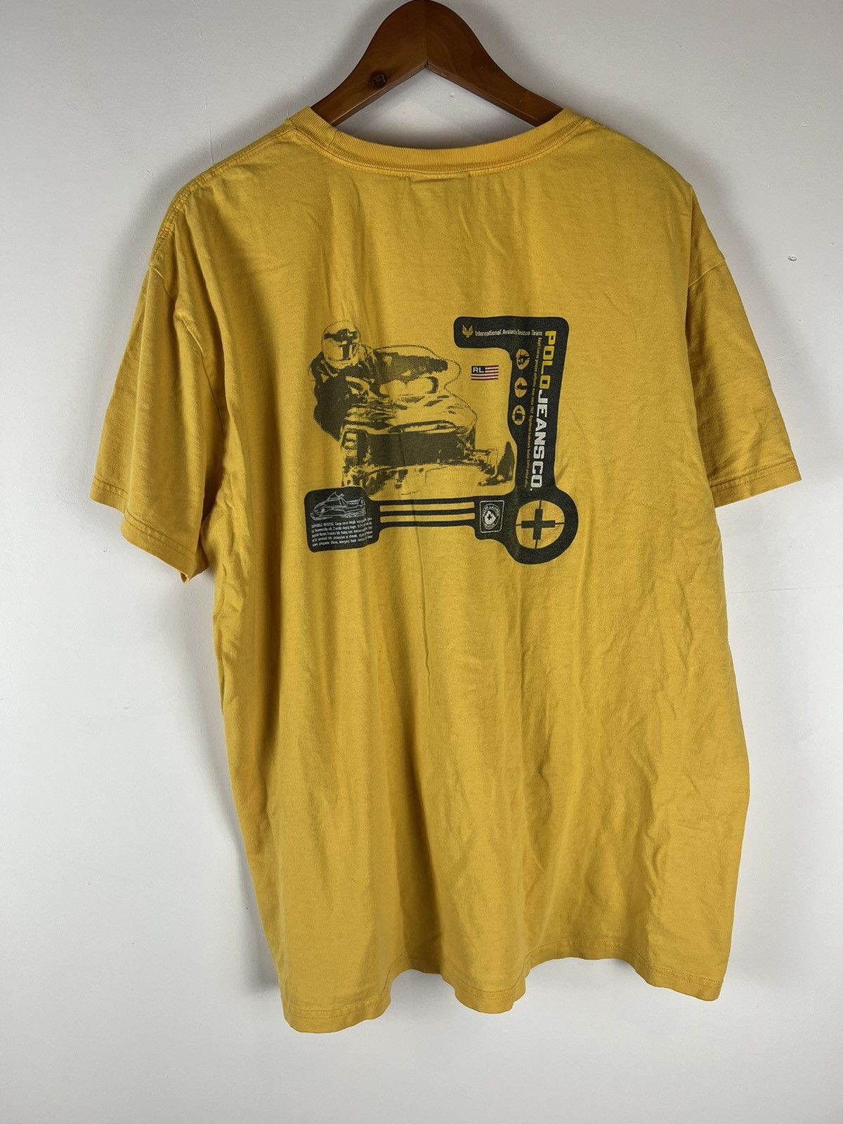 Polo Ralph Lauren Vintage Polo Jeans International Avalanche Rescue Team Tee Size US XL / EU 56 / 4 - 2 Thumbnail