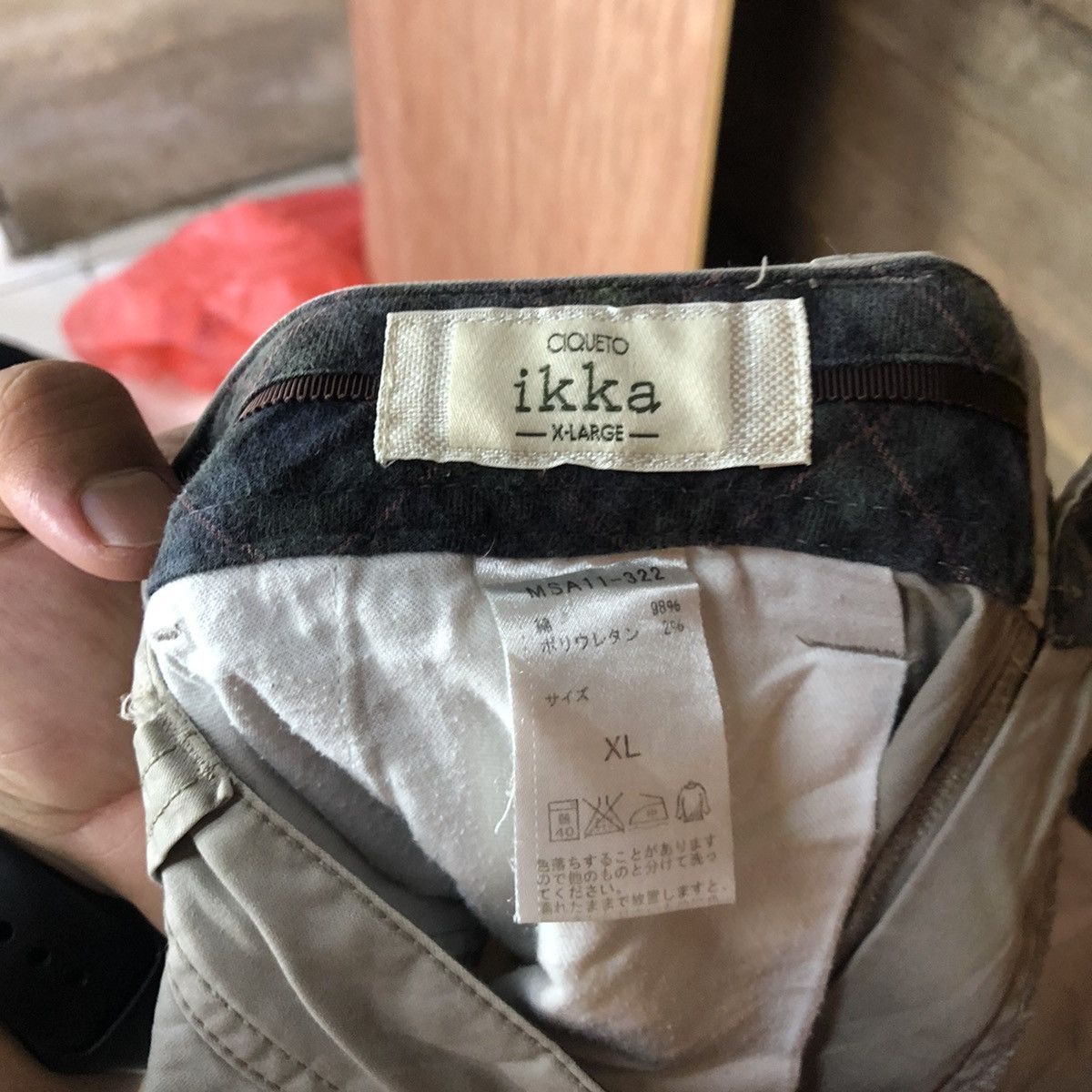 Japanese Brand DLL Ciqueto Ikka Grey Cargo Multipocket Pants #1355 Size US 33 - 14 Thumbnail