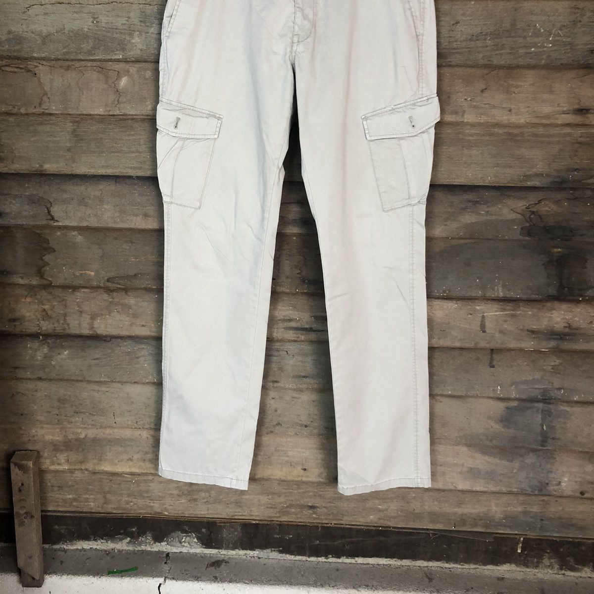 Japanese Brand DLL Ciqueto Ikka Grey Cargo Multipocket Pants #1355 Size US 33 - 3 Thumbnail