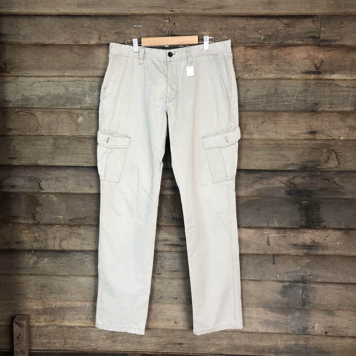 Japanese Brand DLL Ciqueto Ikka Grey Cargo Multipocket Pants #1355 Size US 33 - 1 Thumbnail