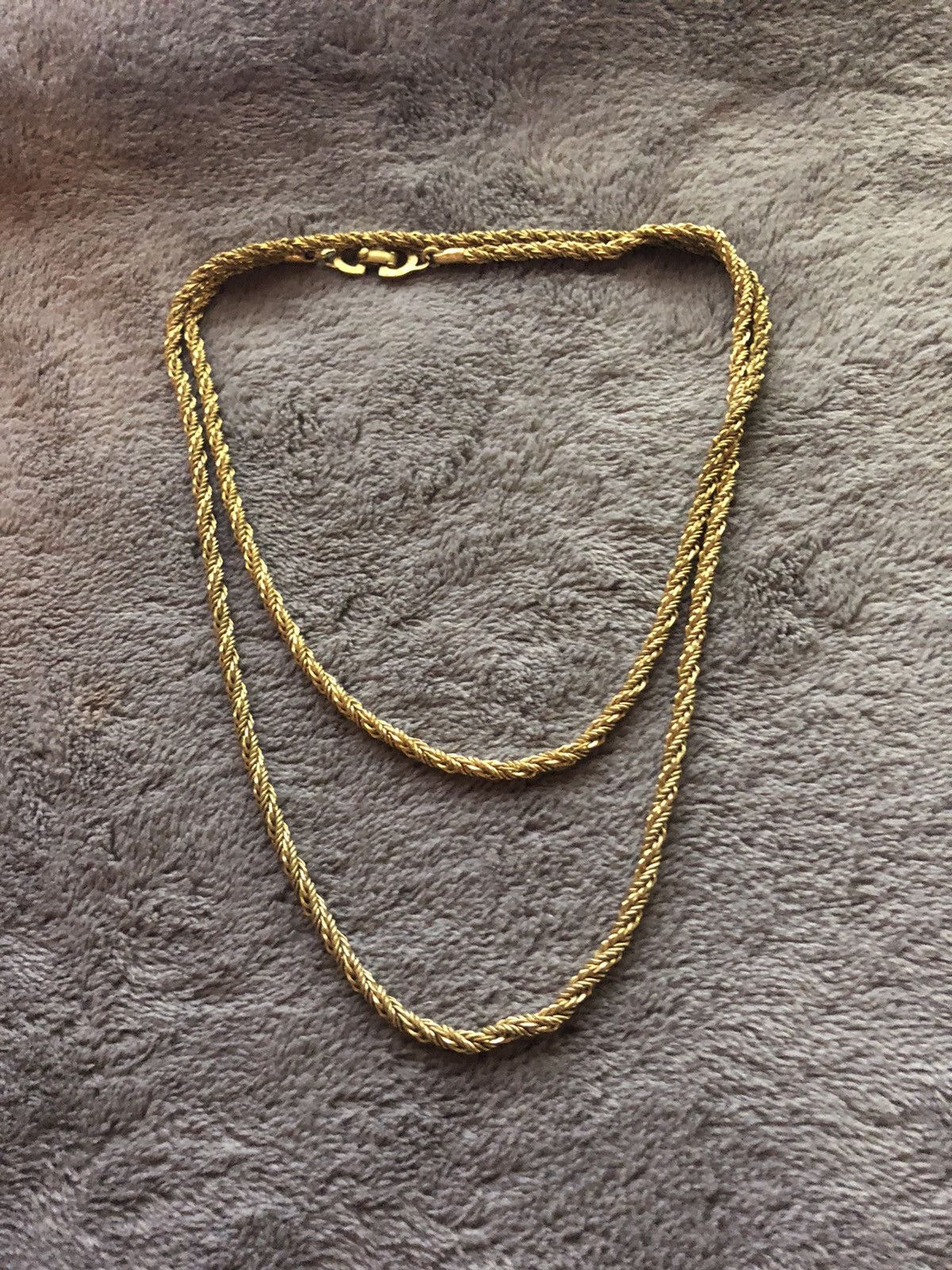 image of Dior Rope Chain Necklace 30” in Gold, Men's