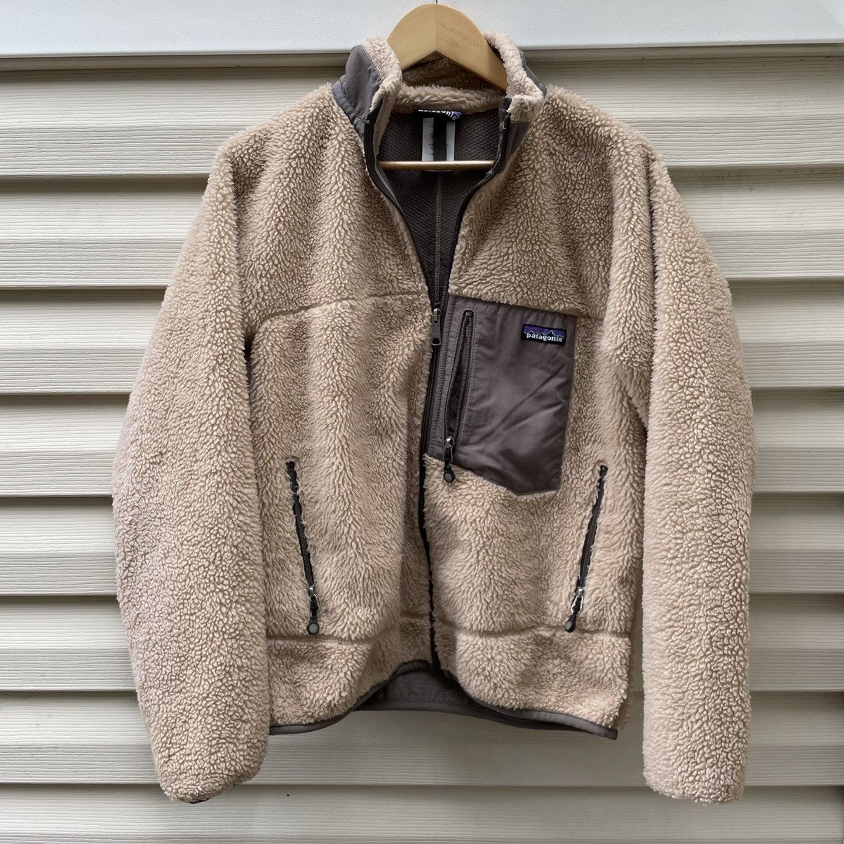 Image of Made In USA x Patagonia Y2K Patagonia Deep Pile Fleece in Tan, Men's (Size Small)