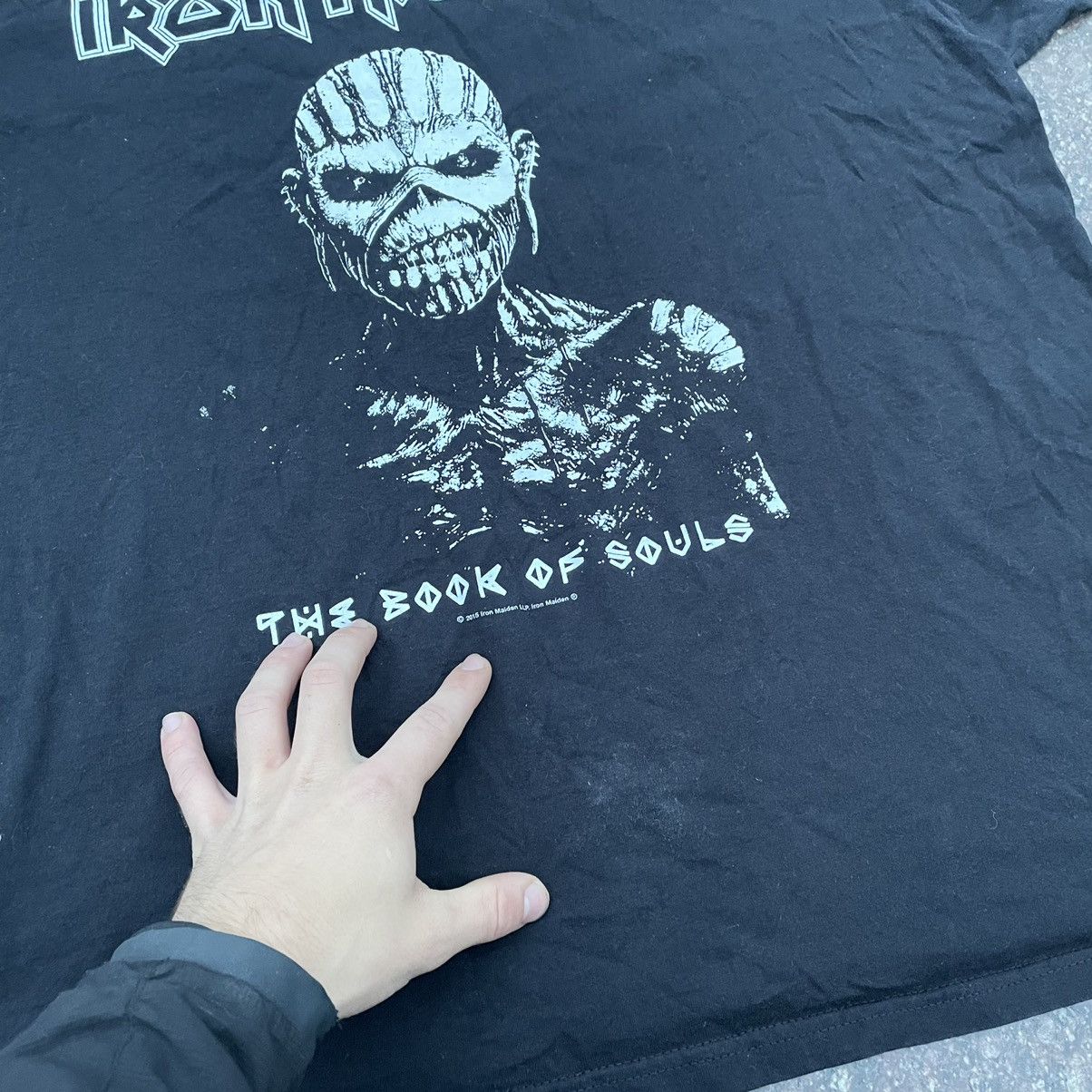 Vintage Vintage 90s Iron Maiden Band Tee Graphic Skull Horror Black Size US XXL / EU 58 / 5 - 5 Thumbnail