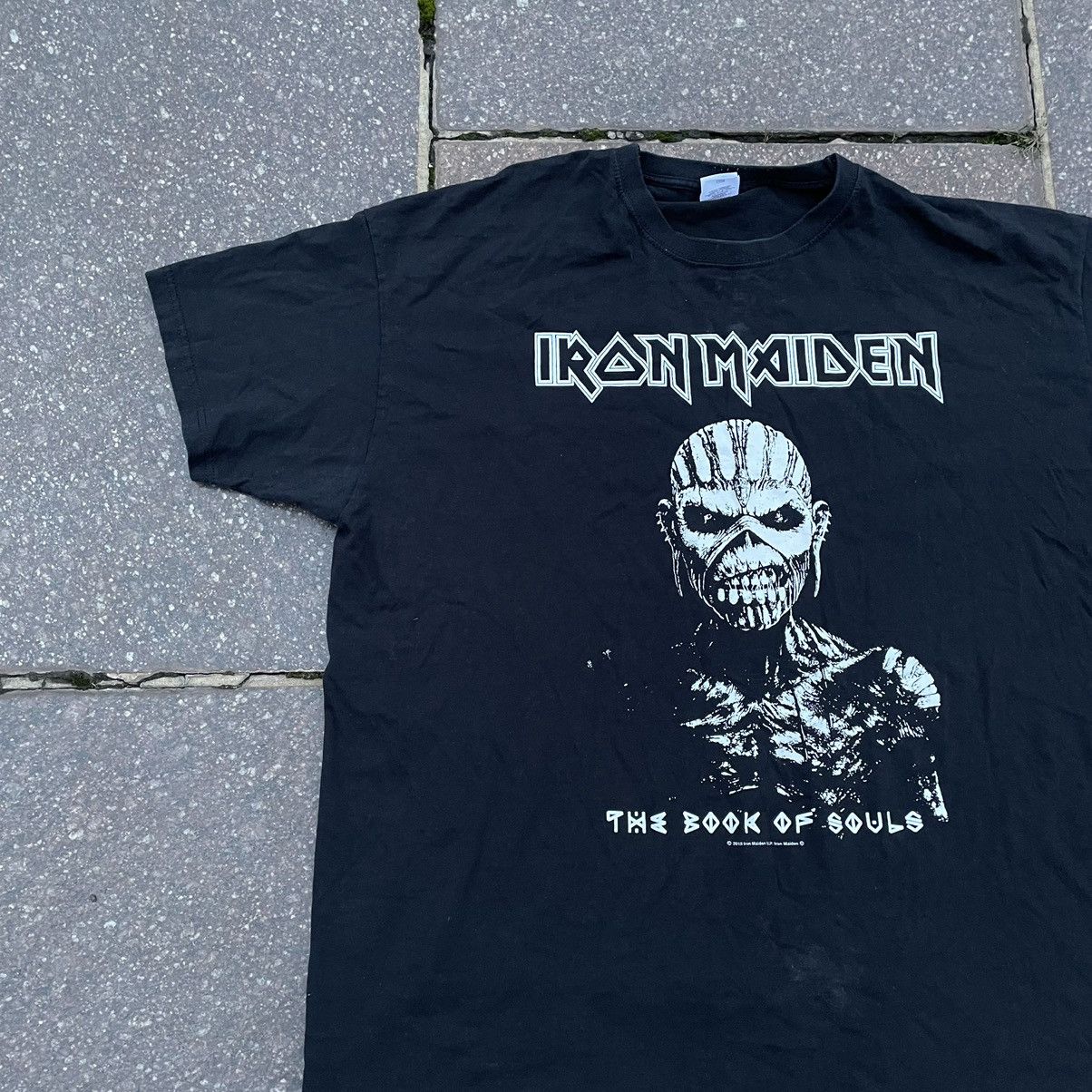 Vintage Vintage 90s Iron Maiden Band Tee Graphic Skull Horror Black Size US XXL / EU 58 / 5 - 4 Thumbnail