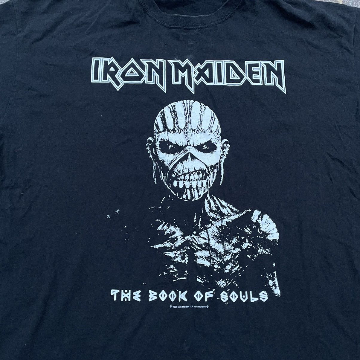 Vintage Vintage 90s Iron Maiden Band Tee Graphic Skull Horror Black Size US XXL / EU 58 / 5 - 3 Thumbnail