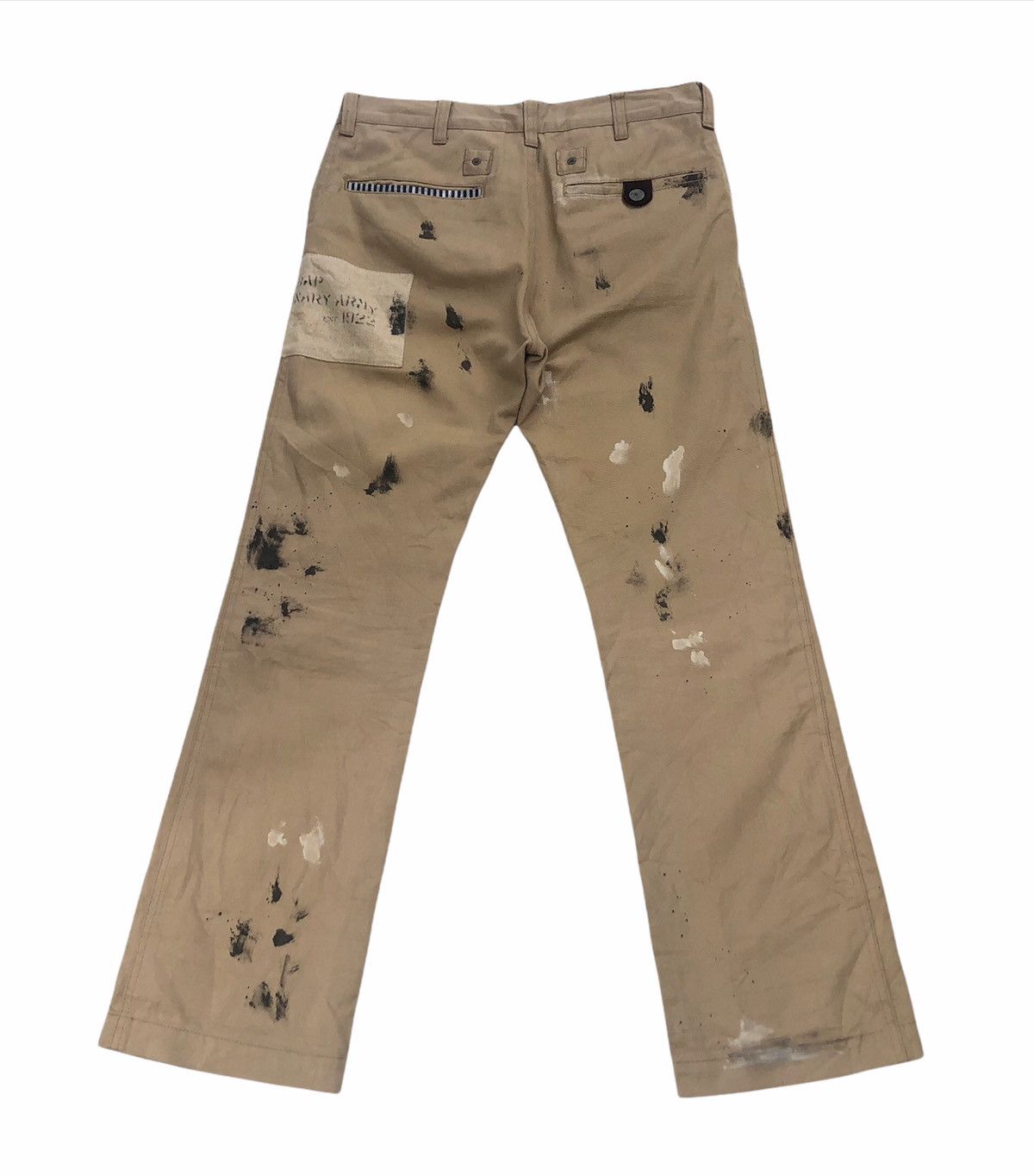 Japanese Brand 🔥Japanese Bonds and Peace Patchwork Painted Jeans Size US 31 - 2 Thumbnail