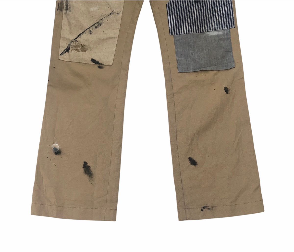 Japanese Brand 🔥Japanese Bonds and Peace Patchwork Painted Jeans Size US 31 - 4 Thumbnail
