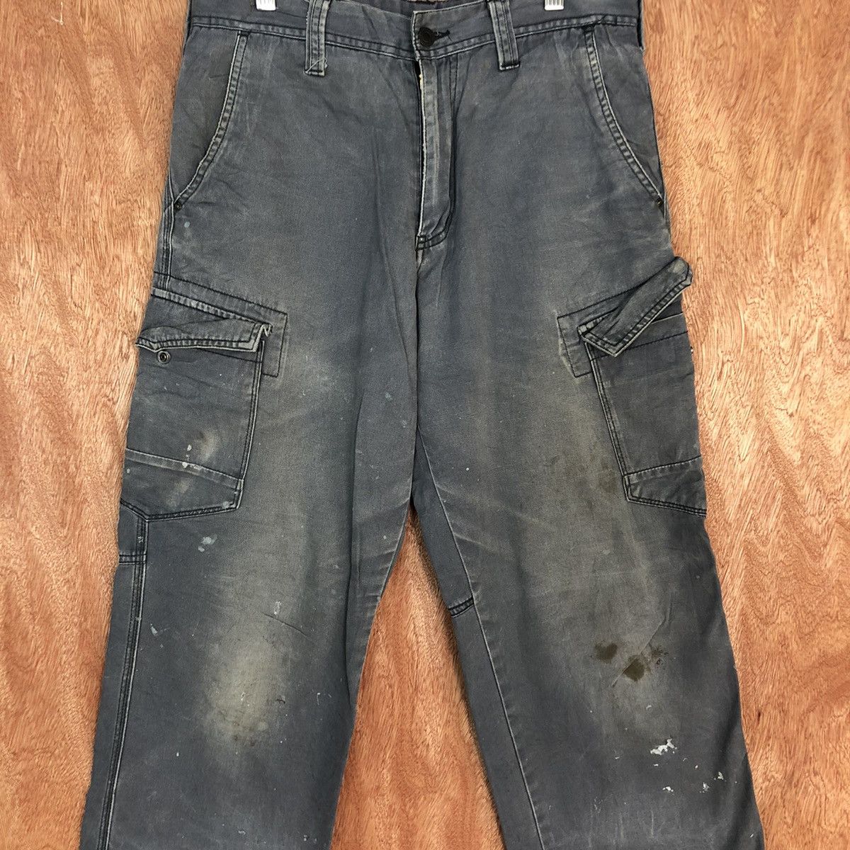 Japanese Brand Evenriver Grey dirty thrashed Multipocket Cargo Pants #c941 Size US 30 / EU 46 - 4 Thumbnail