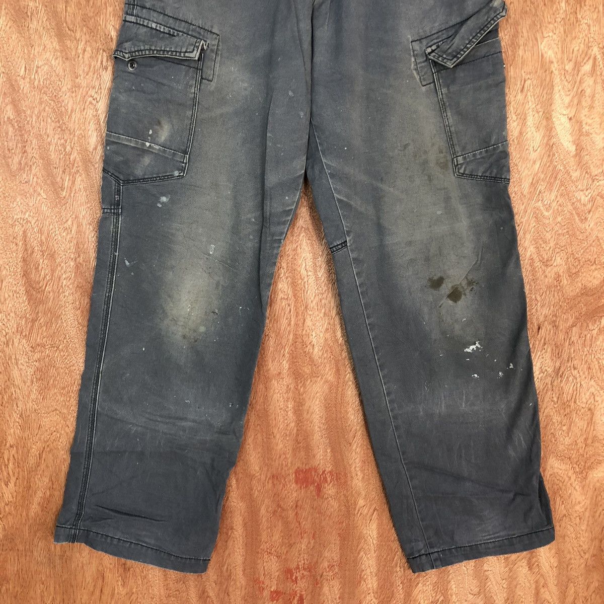 Japanese Brand Evenriver Grey dirty thrashed Multipocket Cargo Pants #c941 Size US 30 / EU 46 - 3 Thumbnail