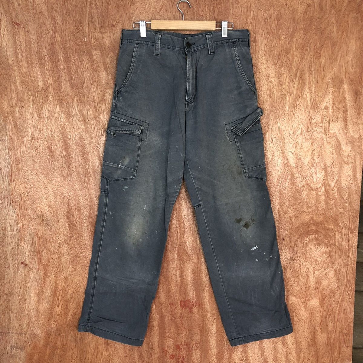 Japanese Brand Evenriver Grey dirty thrashed Multipocket Cargo Pants #c941 Size US 30 / EU 46 - 1 Thumbnail
