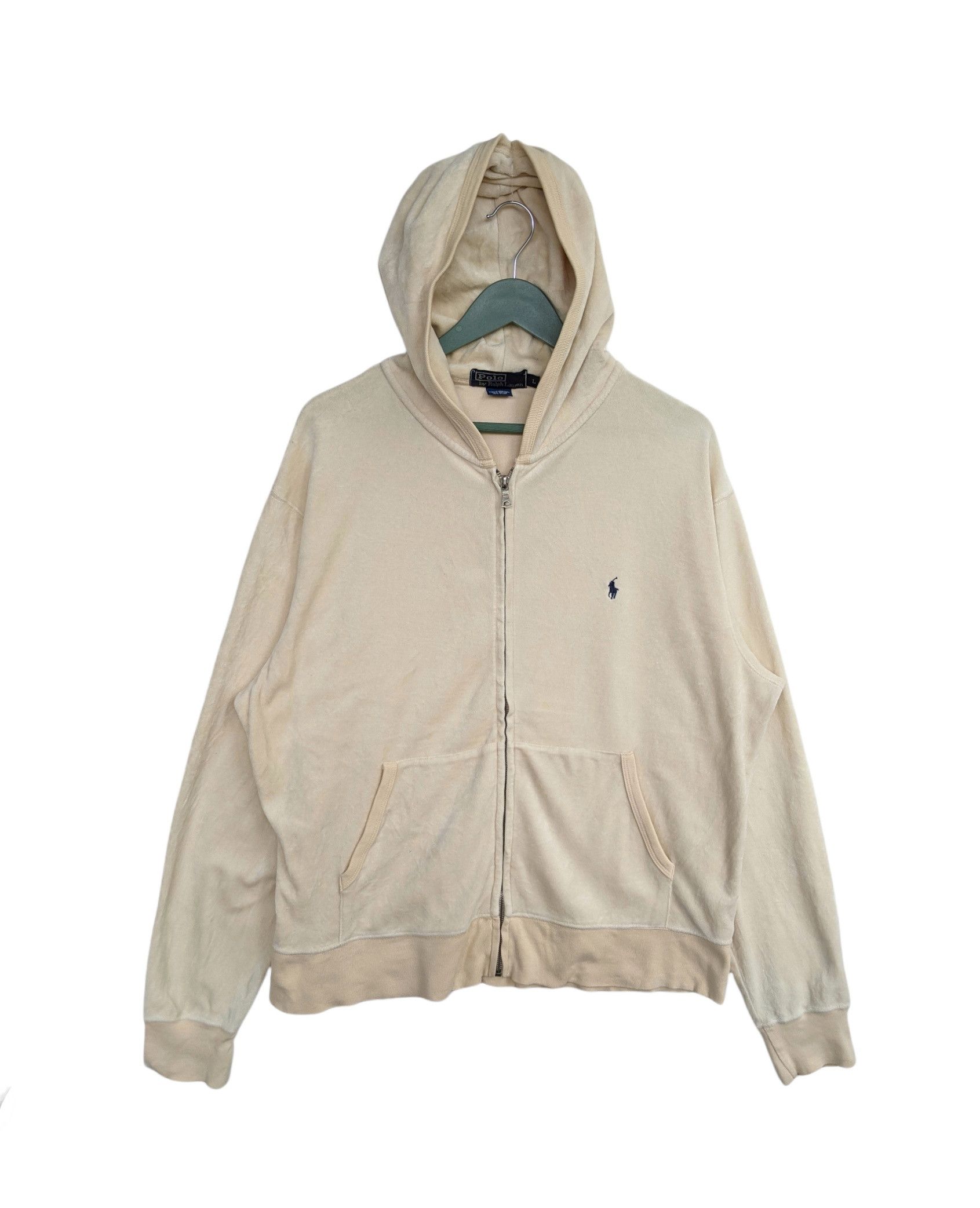 Polo Ralph Lauren Vintage Polo Ralph Lauren Velvet Sweater Hoodie Size US L / EU 52-54 / 3 - 1 Thumbnail