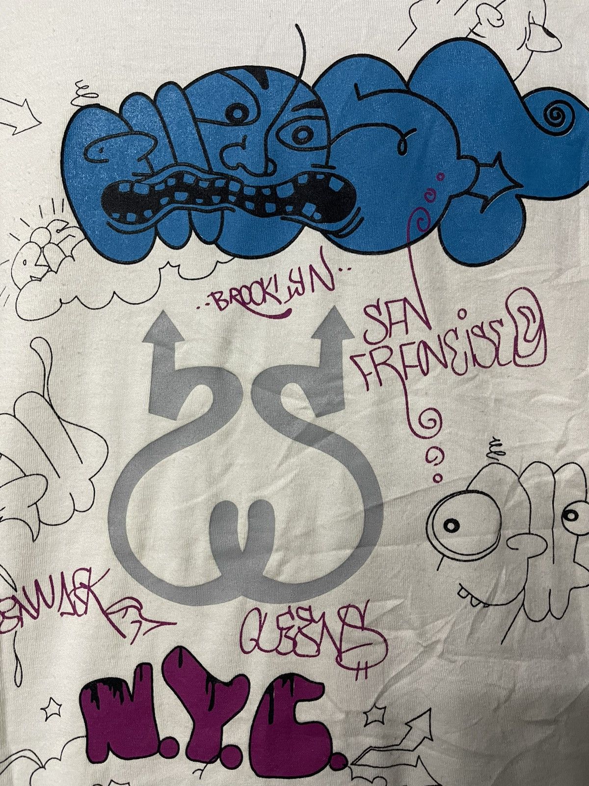 Stussy Vintage Stussy Cartoon Skateboard Mirror Print Tees Size US L / EU 52-54 / 3 - 2 Thumbnail