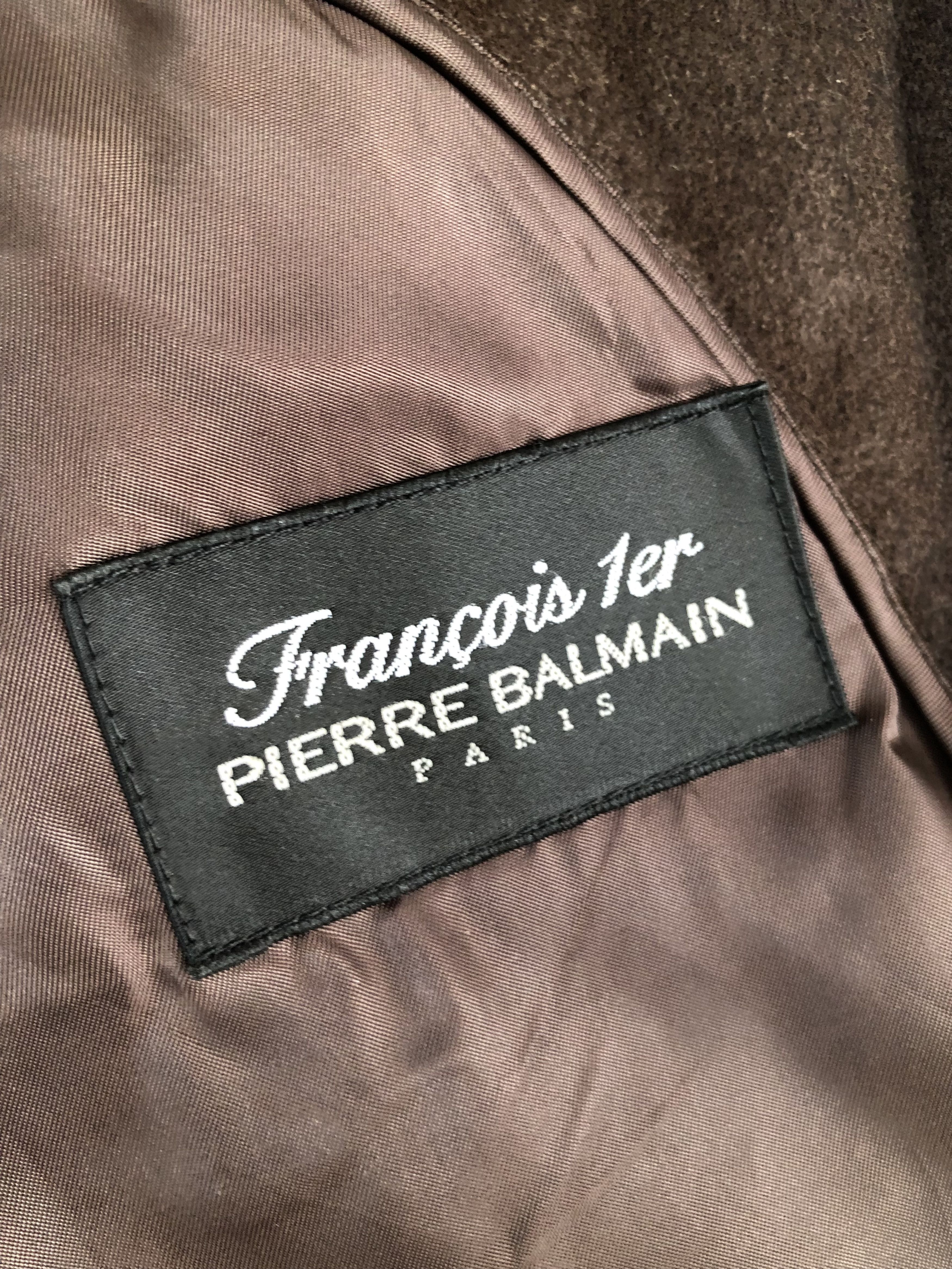Pierre Balmain RARE🔥VINTAGE PIERRE BALMAIN FRANCOIS 1ER CASHMERE OVERCOAT Size US M / EU 48-50 / 2 - 11 Thumbnail