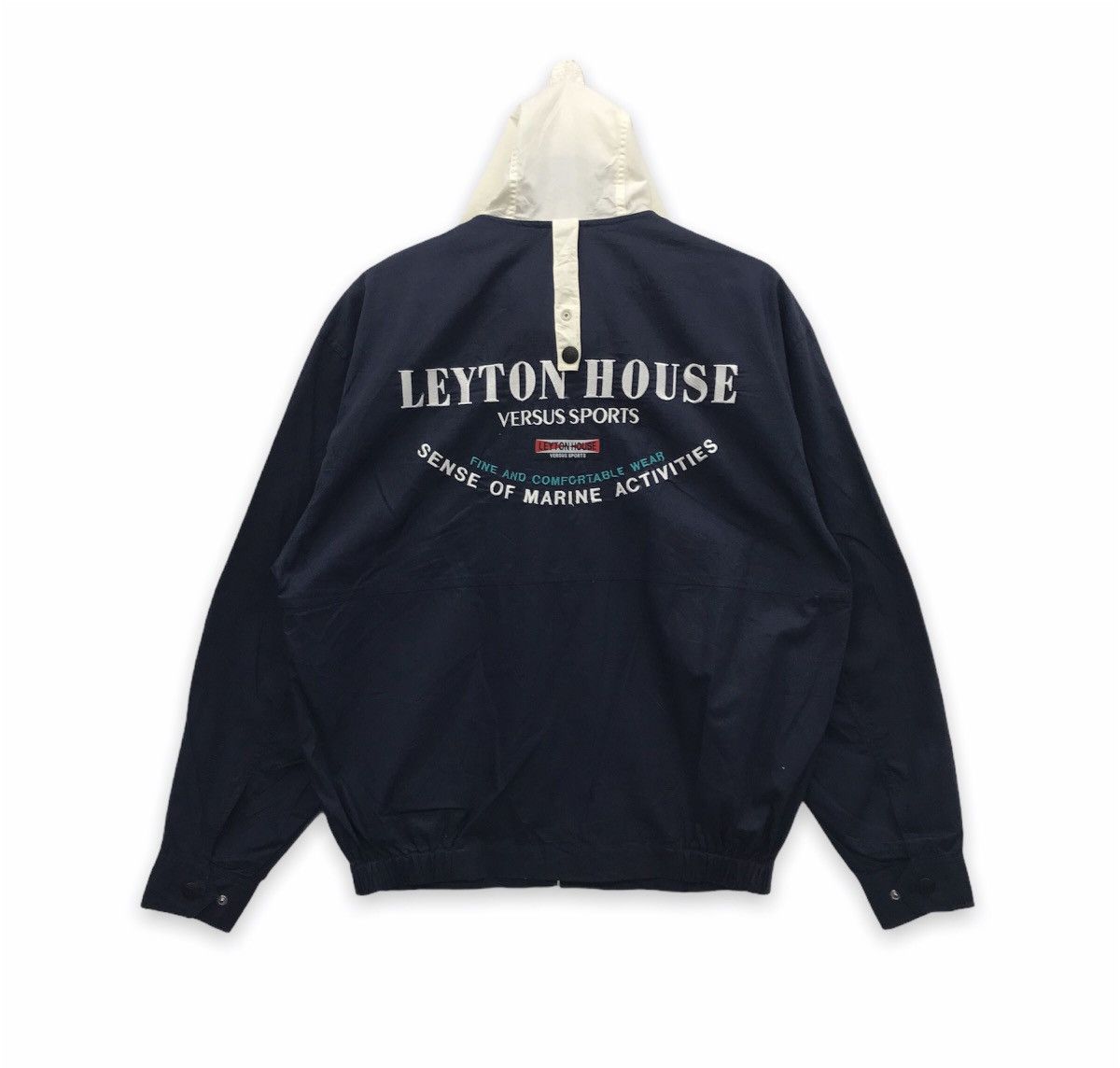image of Racing Leyton House Backprint Design Jacket in Navy, Men's (Size Medium)