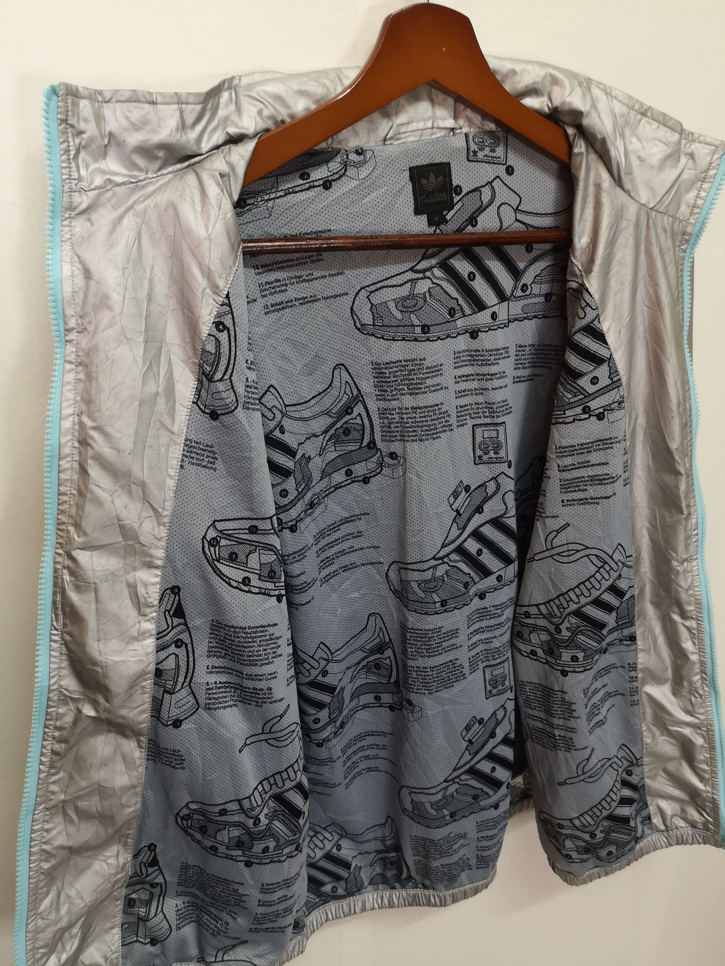 Adidas × Vintage Adidas Running Windbreaker Sleeve watch Jacket Size US M / EU 48-50 / 2 - 8 Thumbnail