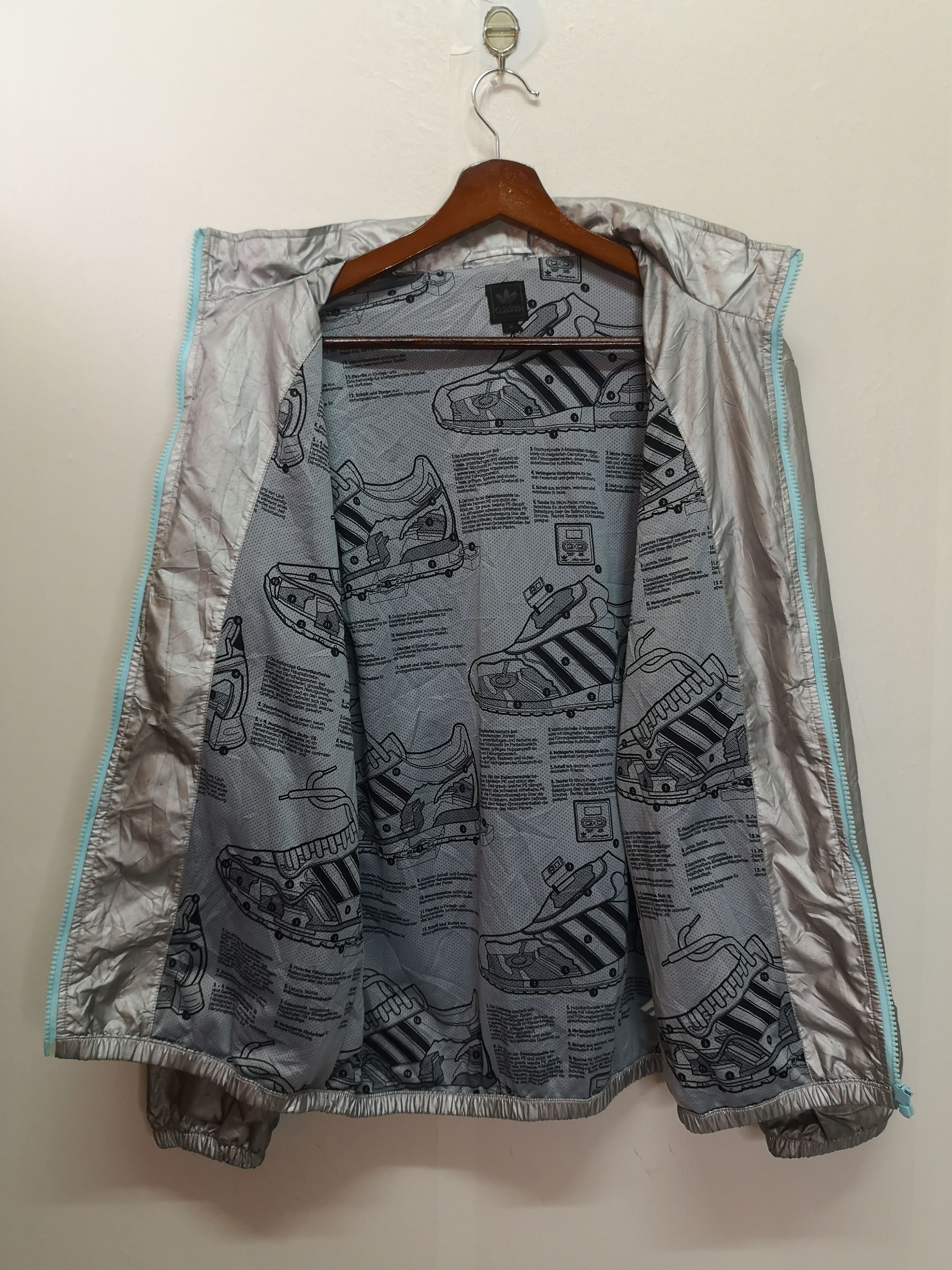 Adidas × Vintage Adidas Running Windbreaker Sleeve watch Jacket Size US M / EU 48-50 / 2 - 7 Thumbnail