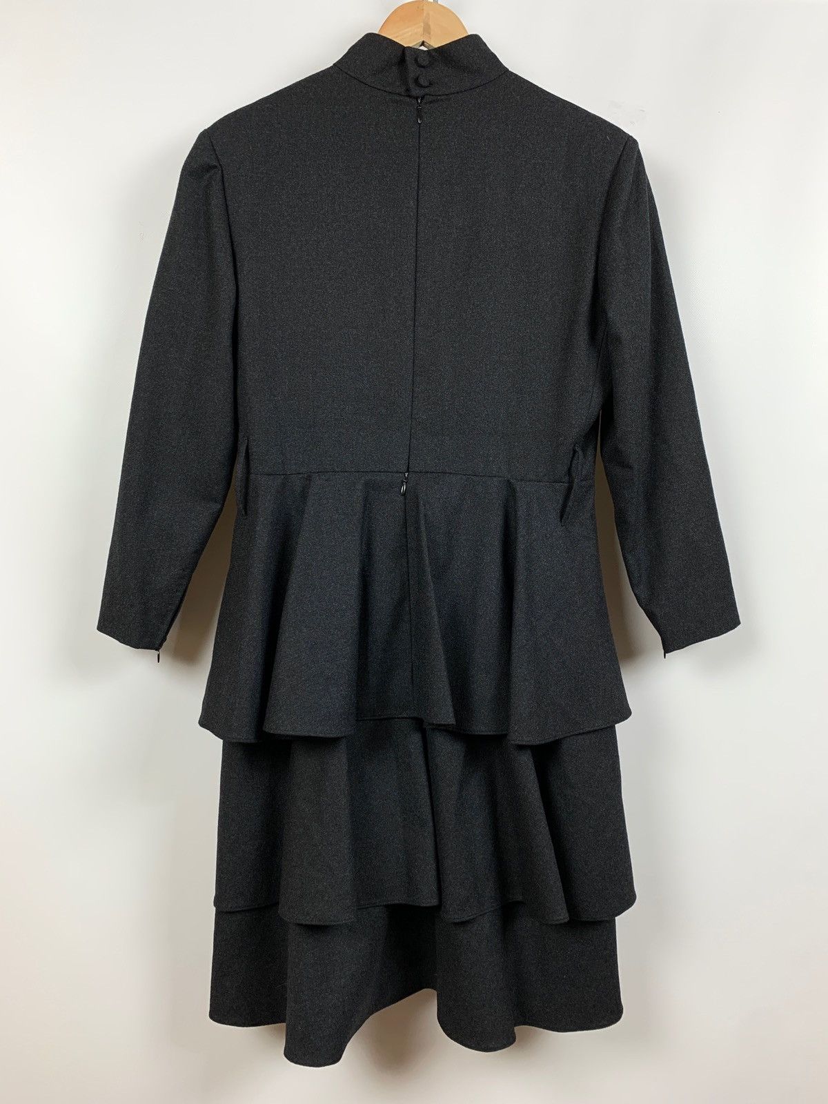 Balenciaga Vintage Balenciaga Tiered Peplum High Neck Midi Dress Size M / US 6-8 / IT 42-44 - 5 Thumbnail
