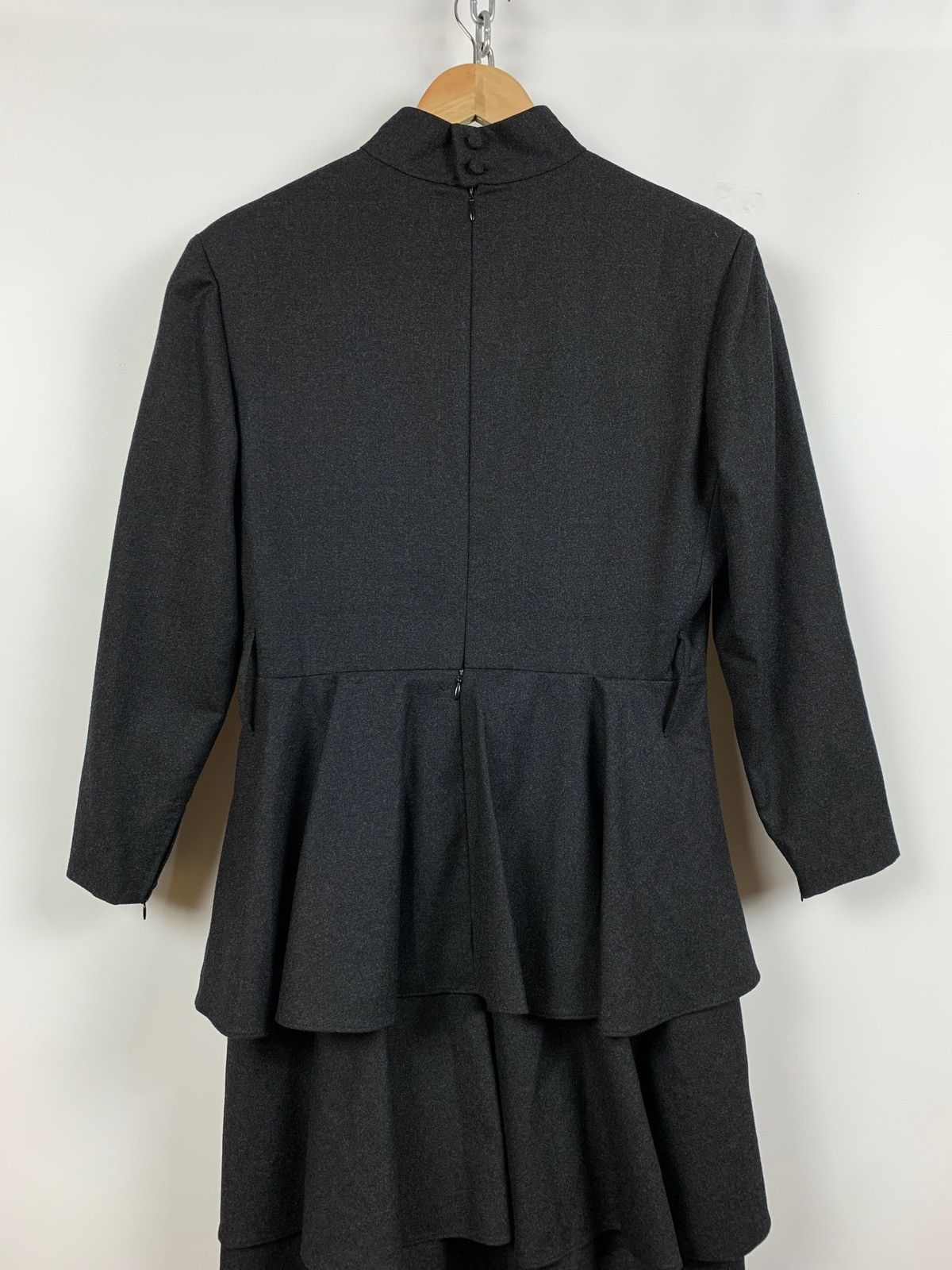 Balenciaga Vintage Balenciaga Tiered Peplum High Neck Midi Dress Size M / US 6-8 / IT 42-44 - 12 Thumbnail