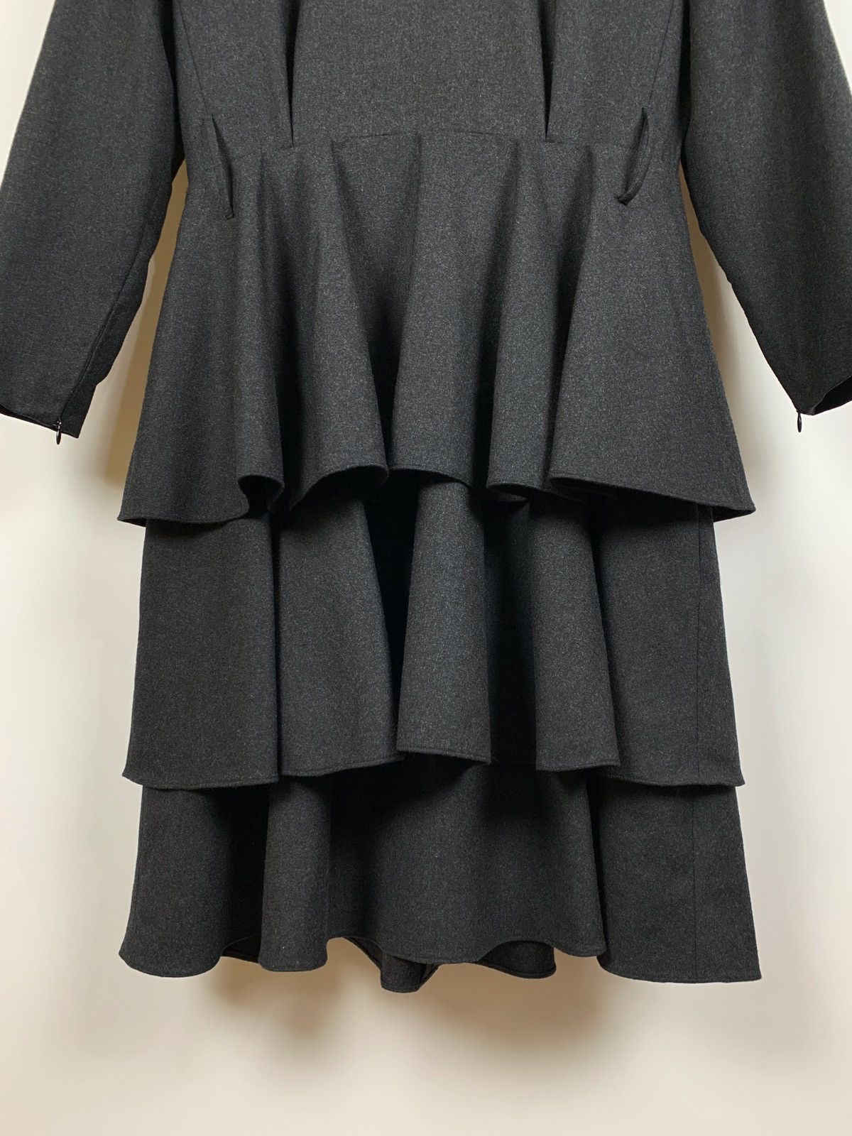 Balenciaga Vintage Balenciaga Tiered Peplum High Neck Midi Dress Size M / US 6-8 / IT 42-44 - 10 Thumbnail