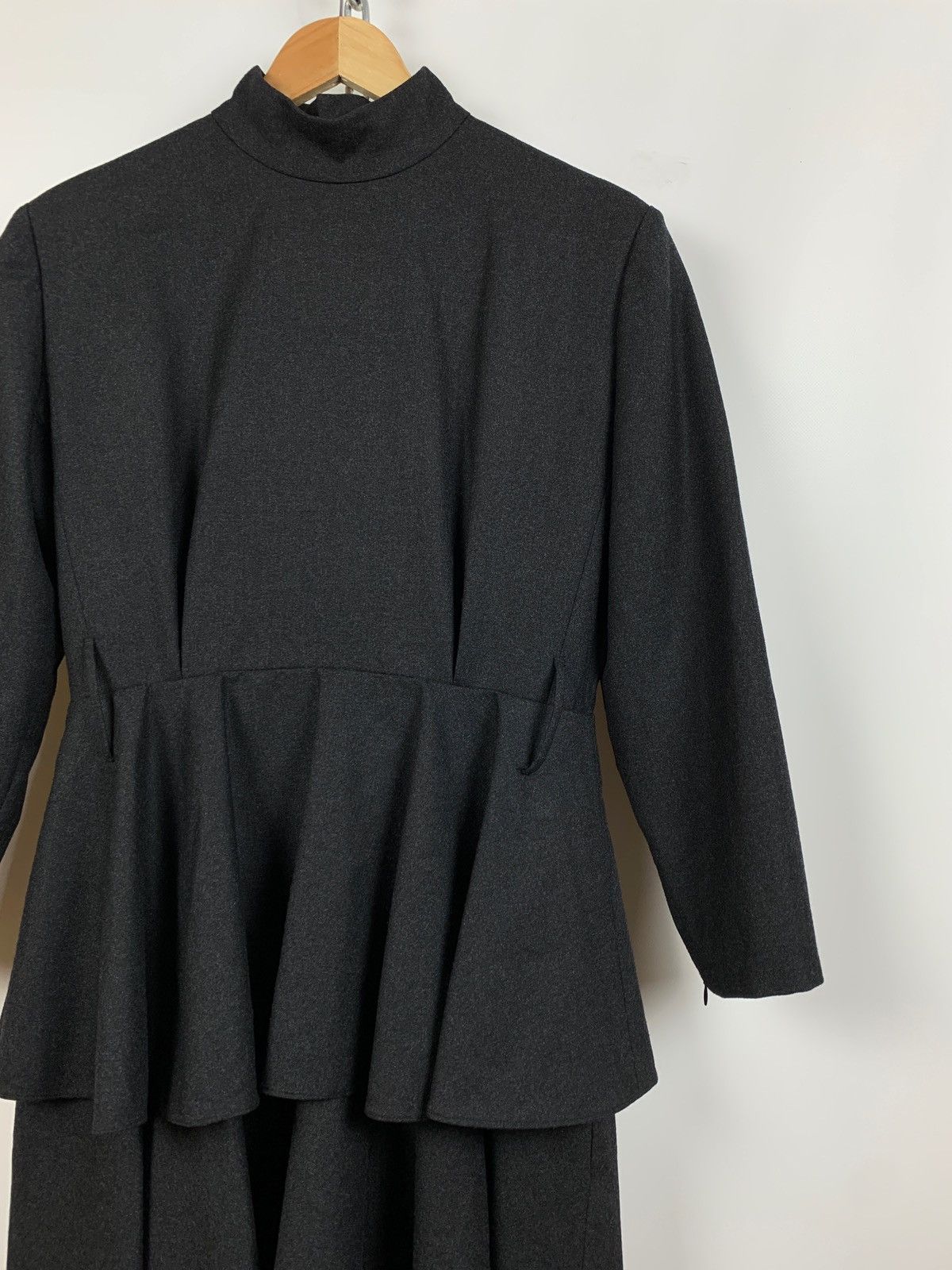 Balenciaga Vintage Balenciaga Tiered Peplum High Neck Midi Dress Size M / US 6-8 / IT 42-44 - 8 Thumbnail