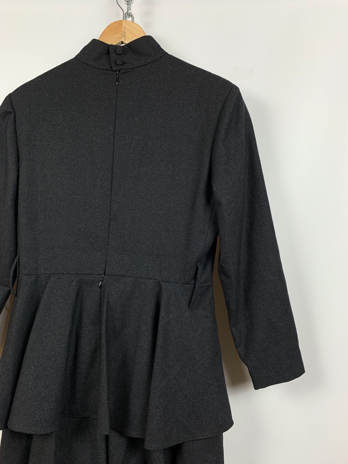 Balenciaga Vintage Balenciaga Tiered Peplum High Neck Midi Dress Size M / US 6-8 / IT 42-44 - 13 Thumbnail