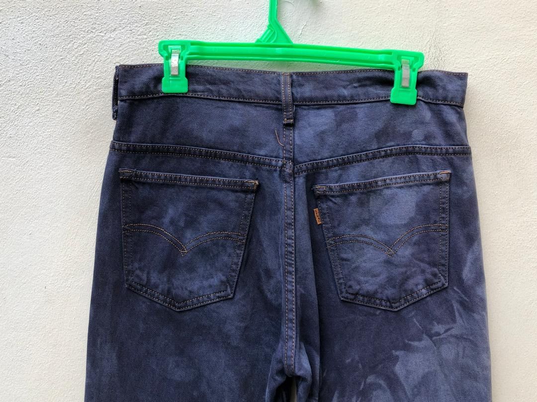 Japanese Brand × LVC × Vintage VTG 1996 Levi’s 646 Orange Tab Tie Dye Denim Flare Jeans Size US 30 / EU 46 - 10 Thumbnail