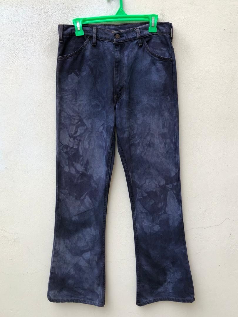 Japanese Brand × LVC × Vintage VTG 1996 Levi’s 646 Orange Tab Tie Dye Denim Flare Jeans Size US 30 / EU 46 - 1 Thumbnail