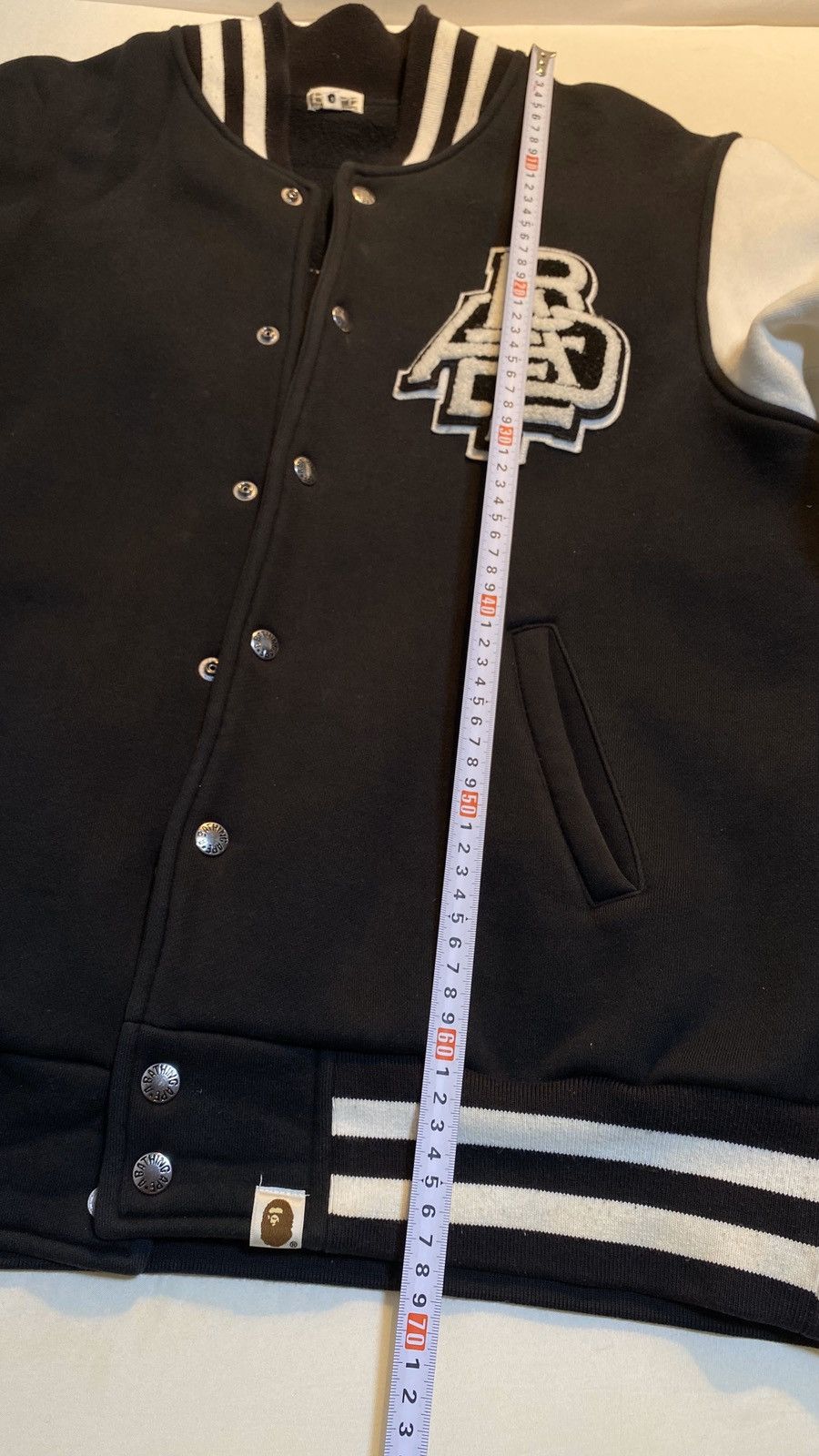 Bape A Bathing Ape big logo black white varsity M Size US M / EU 48-50 / 2 - 22 Thumbnail