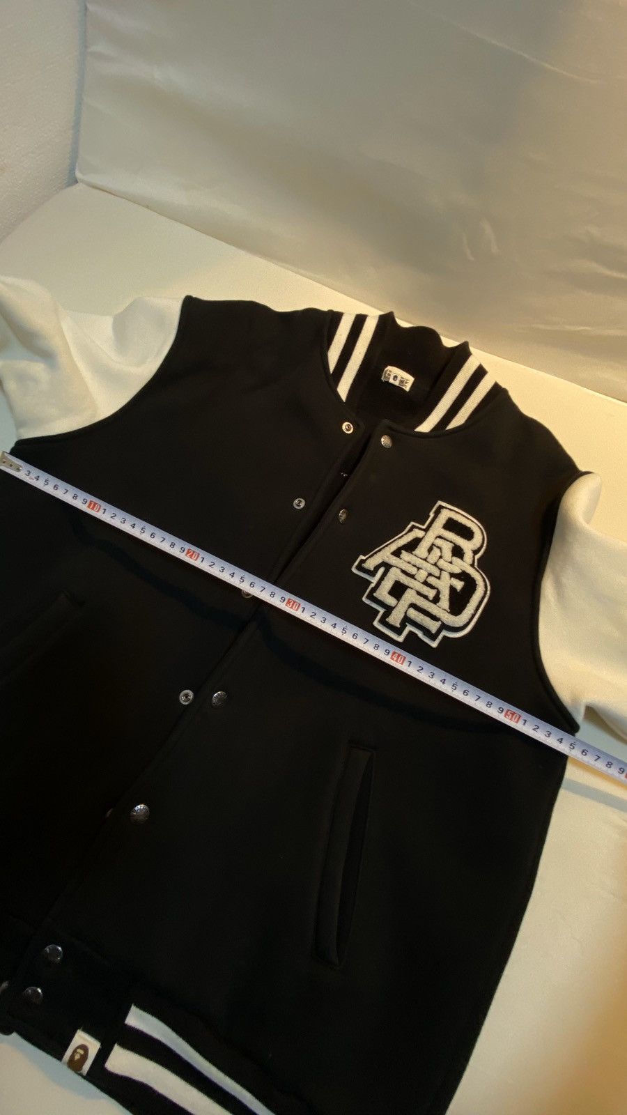 Bape A Bathing Ape big logo black white varsity M Size US M / EU 48-50 / 2 - 24 Thumbnail