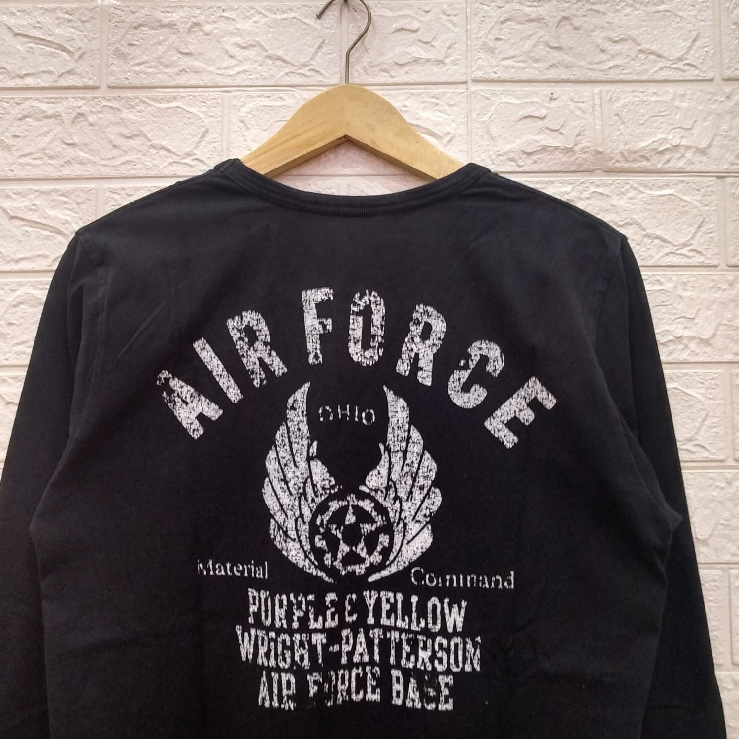 Japanese Brand × Vintage Purple & yellow AFMC ohio military long Sleeve tee Size US L / EU 52-54 / 3 - 4 Thumbnail