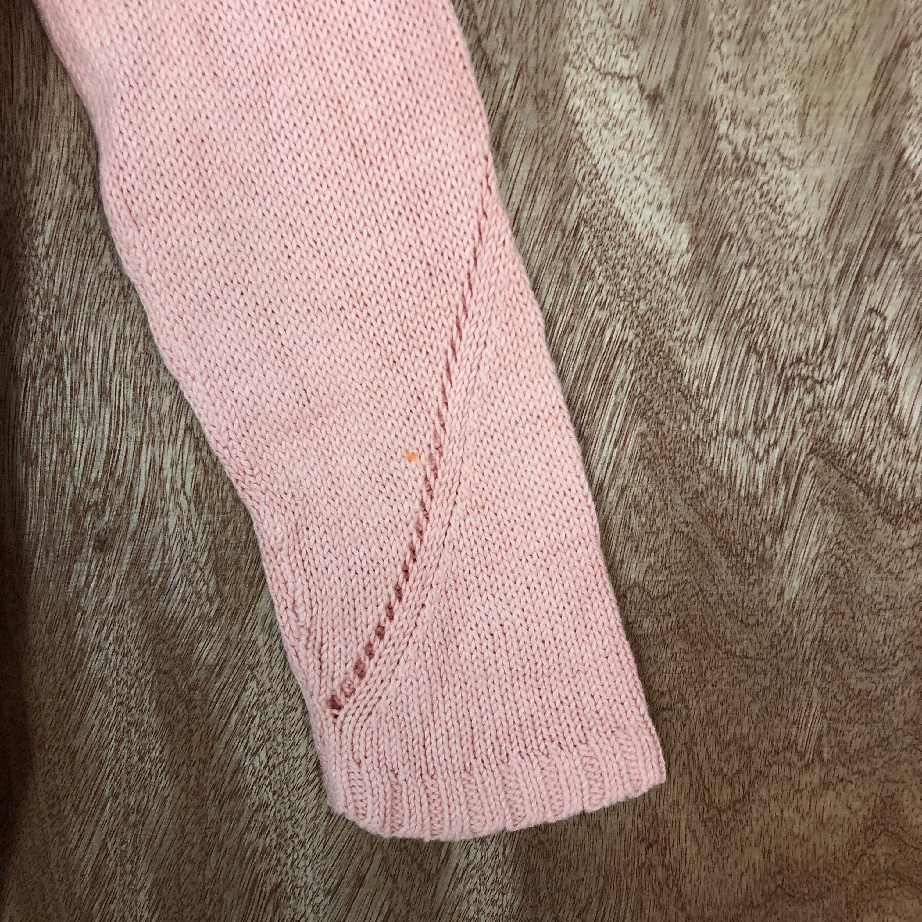 Japanese Brand Melrose Pink Shag Shaggy Cardigan knitwear thin #c471 Size S / US 4 / IT 40 - 4 Thumbnail