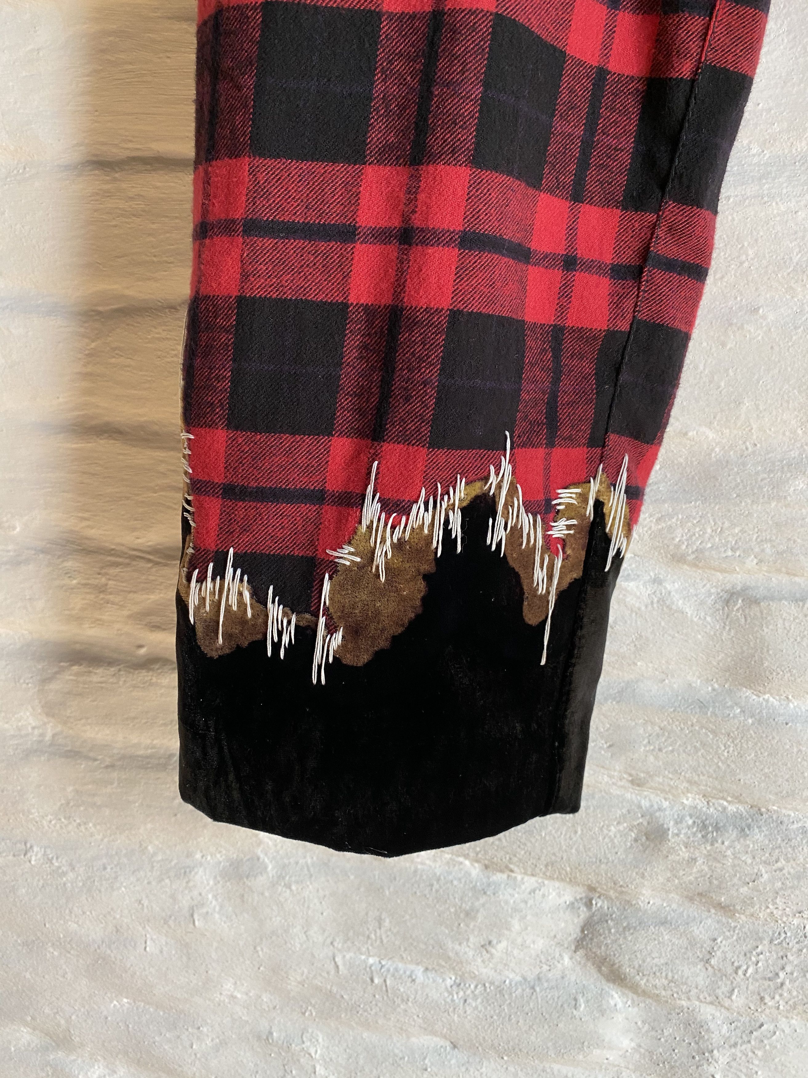 Haider Ackermann RTP 1800$Acid Burn Checkered Red Pants Size XL Size US 38 / EU 54 - 3 Thumbnail