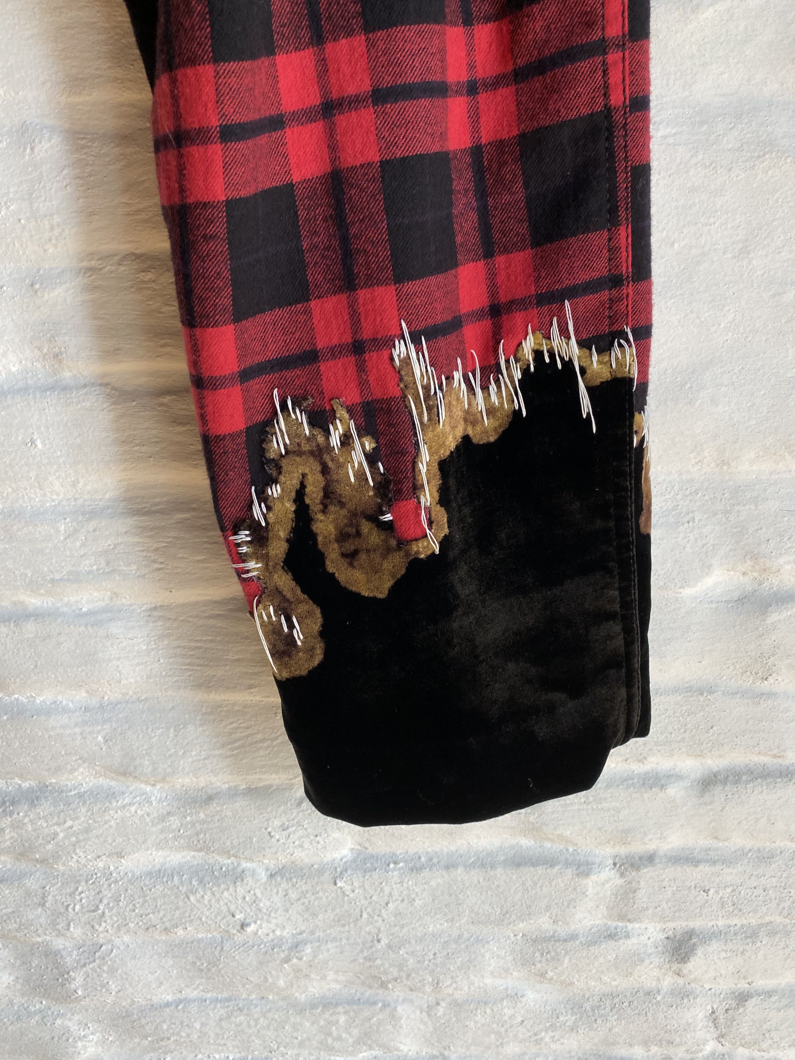 Haider Ackermann RTP 1800$Acid Burn Checkered Red Pants Size XL Size US 38 / EU 54 - 5 Thumbnail
