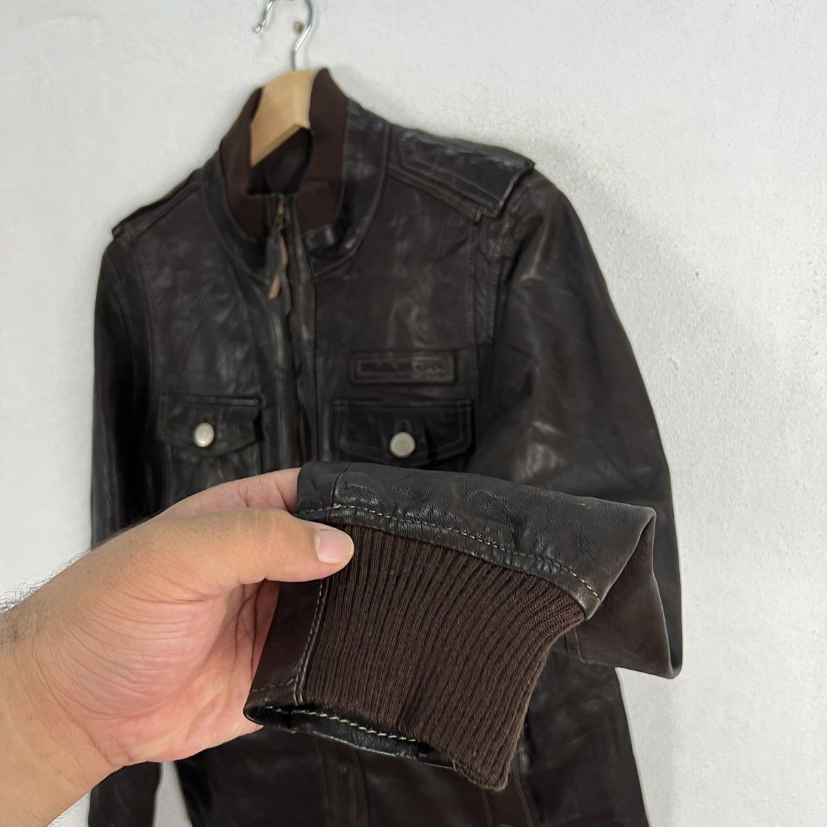 Comme Ca Ism RICH BROWN LEATHER JACKET BIKER WEAR COMME CA DU MODE JAPAN Size US M / EU 48-50 / 2 - 6 Thumbnail