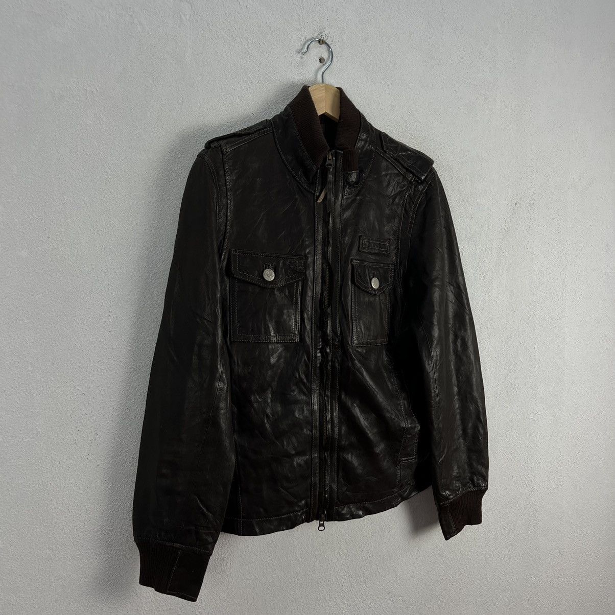 Comme Ca Ism RICH BROWN LEATHER JACKET BIKER WEAR COMME CA DU MODE JAPAN Size US M / EU 48-50 / 2 - 2 Thumbnail