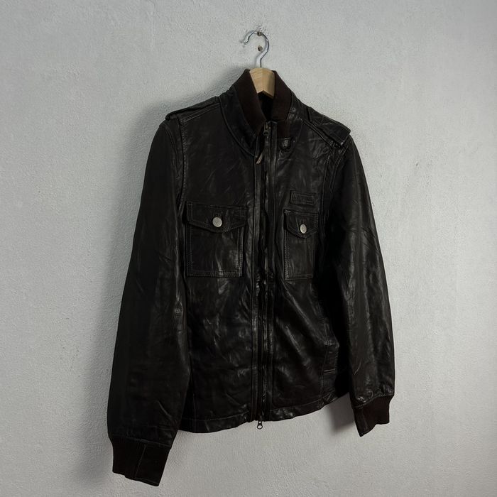 Comme Ca Ism RICH BROWN LEATHER JACKET BIKER WEAR COMME CA DU MODE