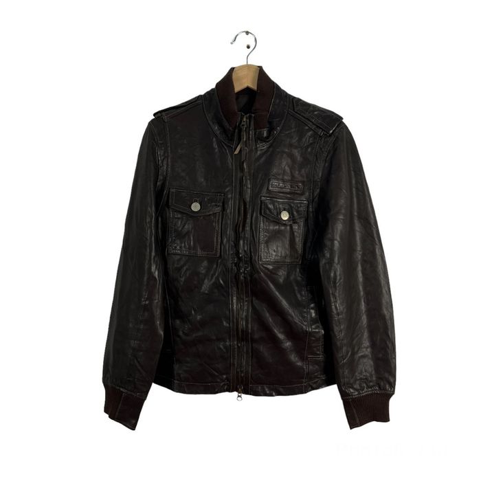 Comme Ca Ism RICH BROWN LEATHER JACKET BIKER WEAR COMME CA DU MODE