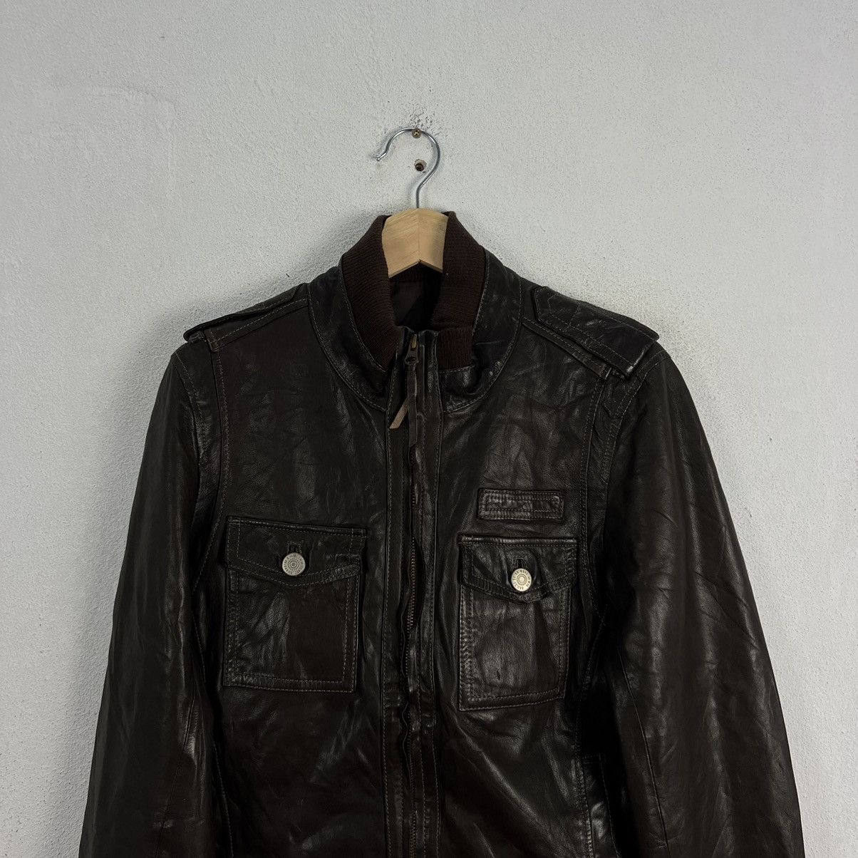 Comme Ca Ism RICH BROWN LEATHER JACKET BIKER WEAR COMME CA DU MODE JAPAN Size US M / EU 48-50 / 2 - 4 Thumbnail
