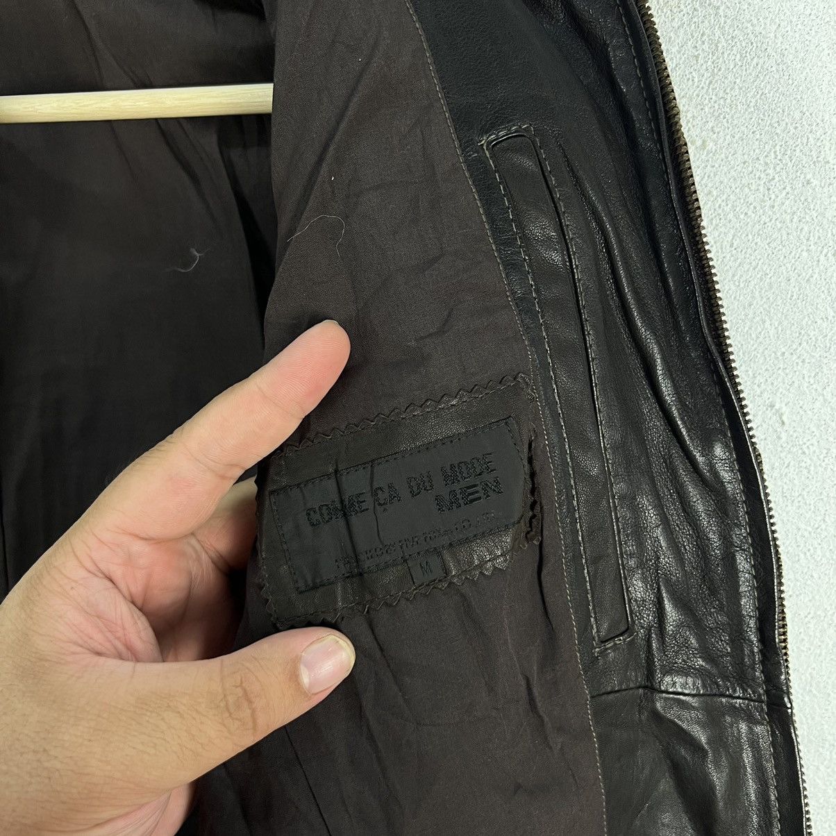 Comme Ca Ism RICH BROWN LEATHER JACKET BIKER WEAR COMME CA DU MODE JAPAN Size US M / EU 48-50 / 2 - 12 Thumbnail