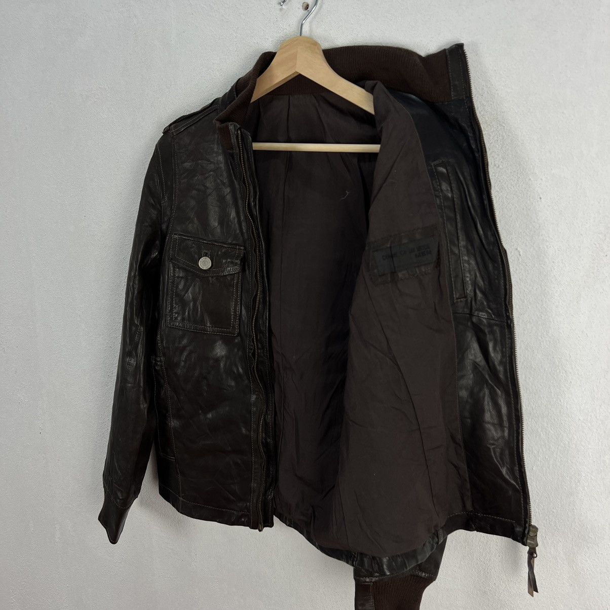 Comme Ca Ism RICH BROWN LEATHER JACKET BIKER WEAR COMME CA DU MODE JAPAN Size US M / EU 48-50 / 2 - 11 Thumbnail