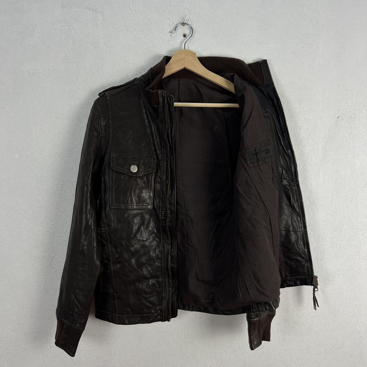 Comme Ca Ism RICH BROWN LEATHER JACKET BIKER WEAR COMME CA DU MODE JAPAN Size US M / EU 48-50 / 2 - 10 Thumbnail