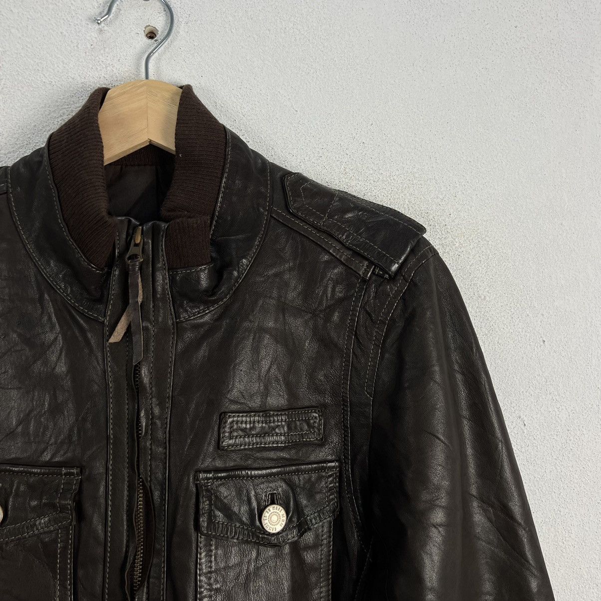 Comme Ca Ism RICH BROWN LEATHER JACKET BIKER WEAR COMME CA DU MODE JAPAN Size US M / EU 48-50 / 2 - 5 Thumbnail