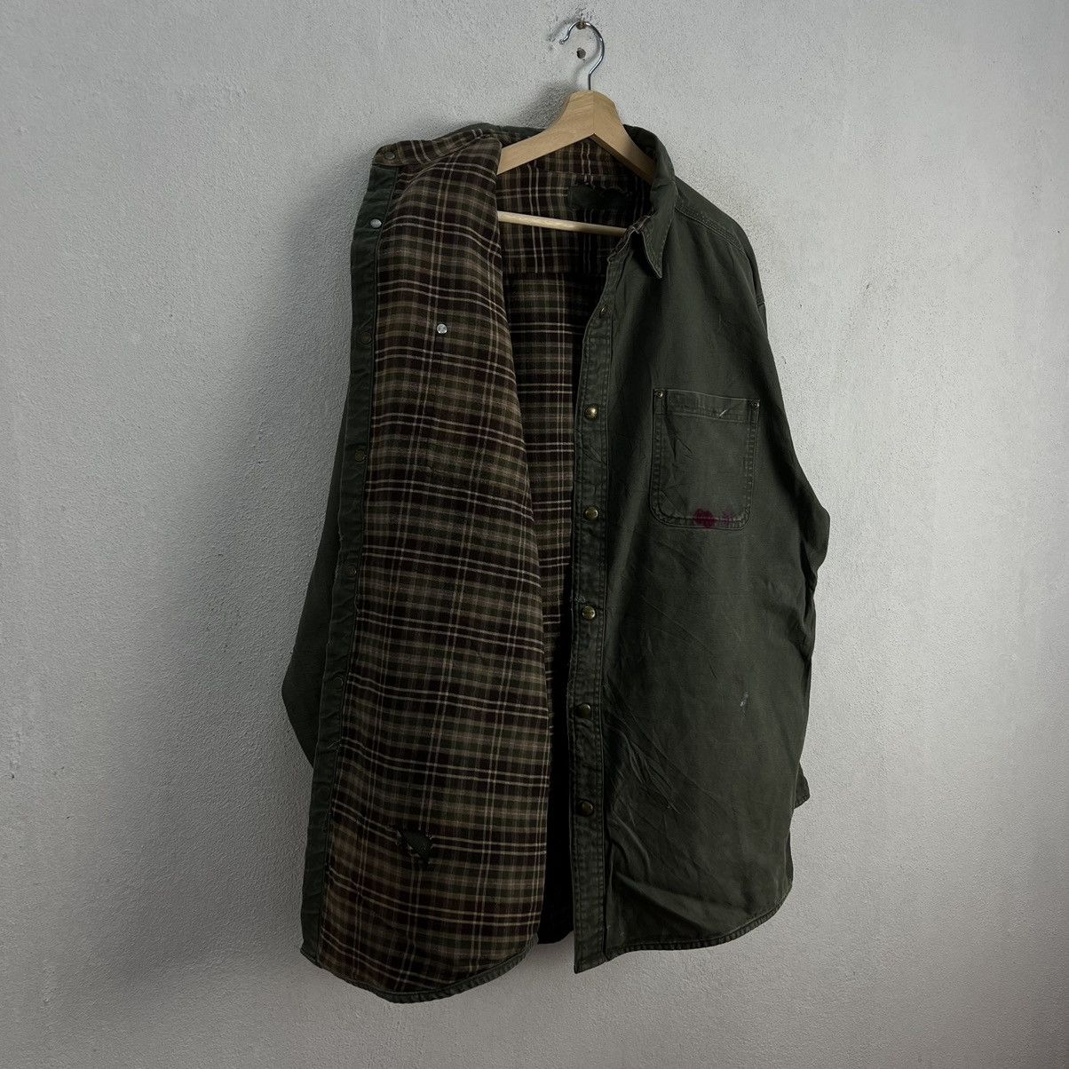 Carhartt VINTAGE CARHARTT DISTRESSED WORKERS JACKET BLANKET TARTAN Size US L / EU 52-54 / 3 - 11 Thumbnail