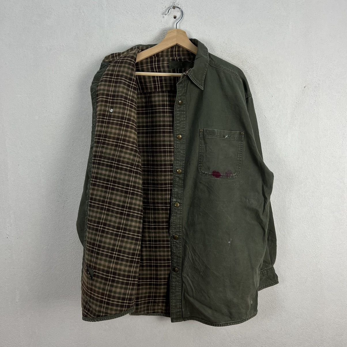 Carhartt VINTAGE CARHARTT DISTRESSED WORKERS JACKET BLANKET TARTAN Size US L / EU 52-54 / 3 - 10 Thumbnail