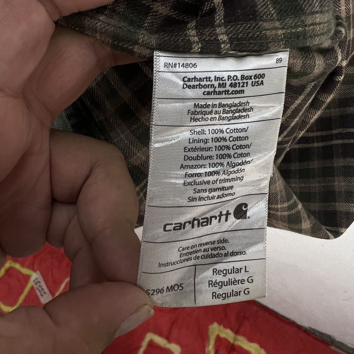 Carhartt VINTAGE CARHARTT DISTRESSED WORKERS JACKET BLANKET TARTAN Size US L / EU 52-54 / 3 - 13 Thumbnail