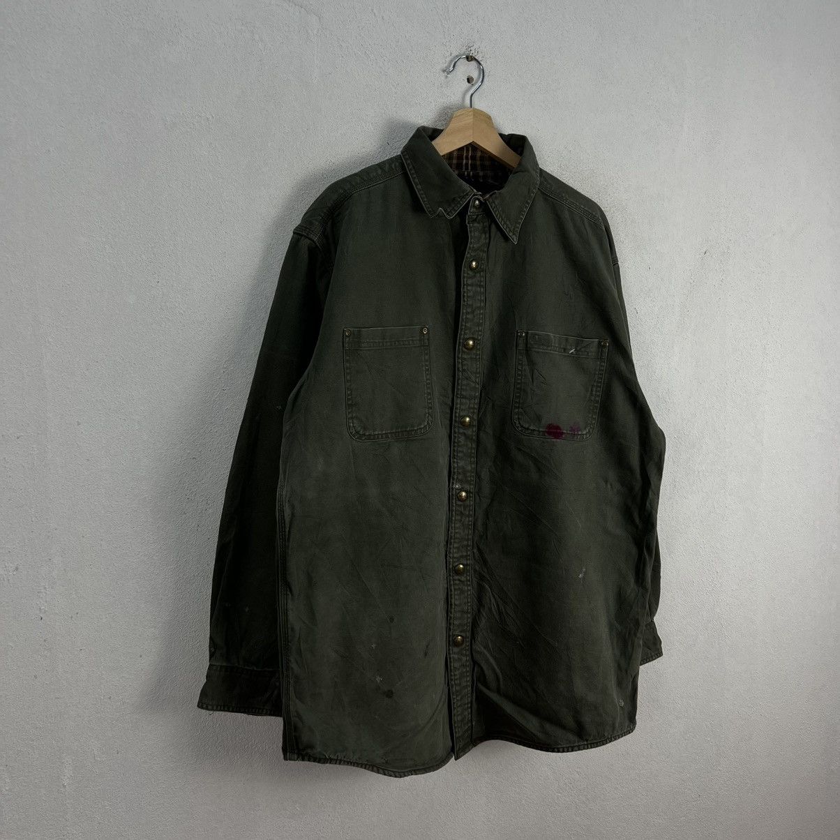 Carhartt VINTAGE CARHARTT DISTRESSED WORKERS JACKET BLANKET TARTAN Size US L / EU 52-54 / 3 - 2 Thumbnail