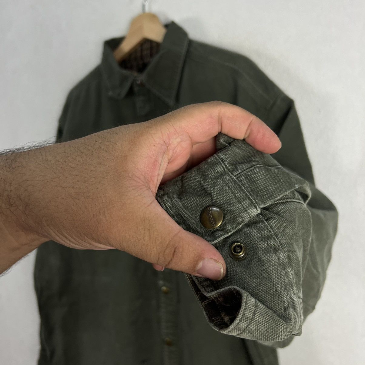 Carhartt VINTAGE CARHARTT DISTRESSED WORKERS JACKET BLANKET TARTAN Size US L / EU 52-54 / 3 - 7 Thumbnail